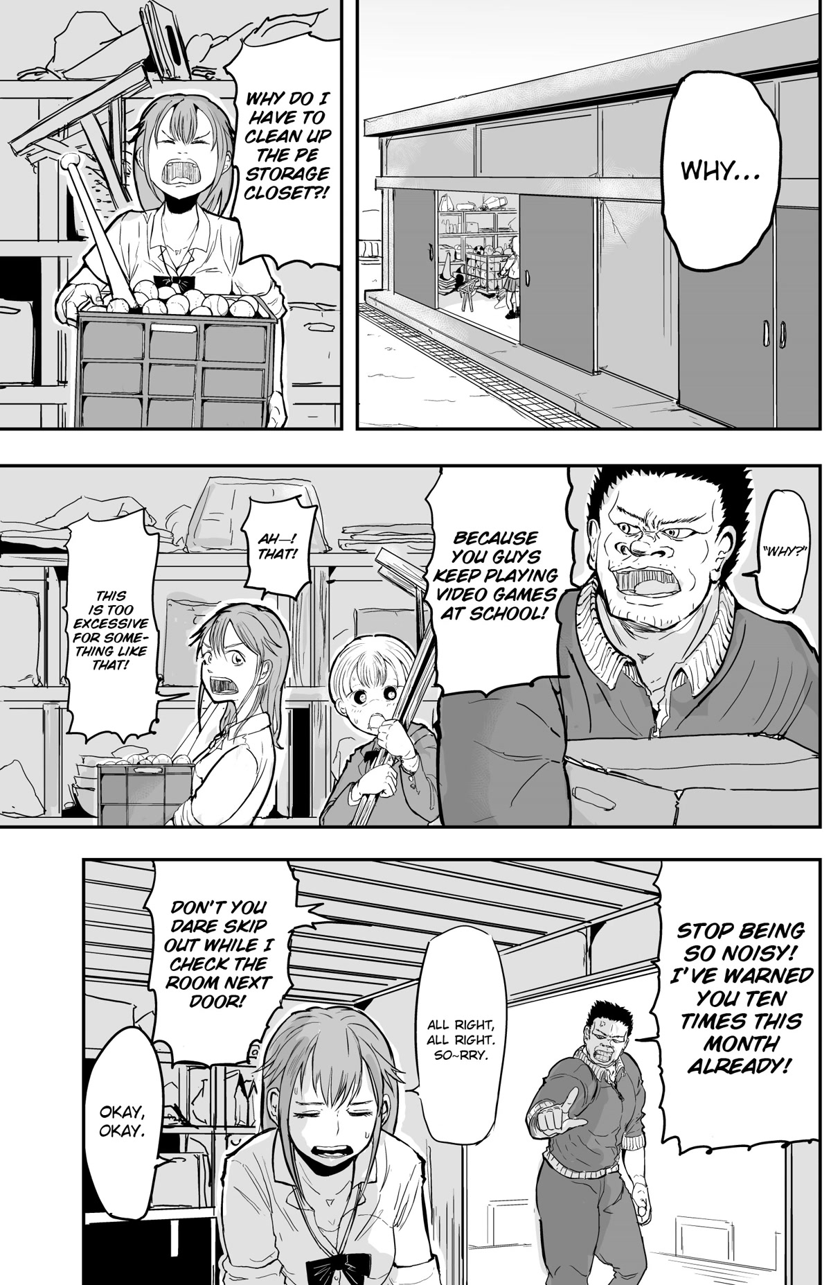 A Manga About the Kind of PE Teacher Who Dies at the Start of a School Horror Movie Chapter 7 page 1 - Chapter 7