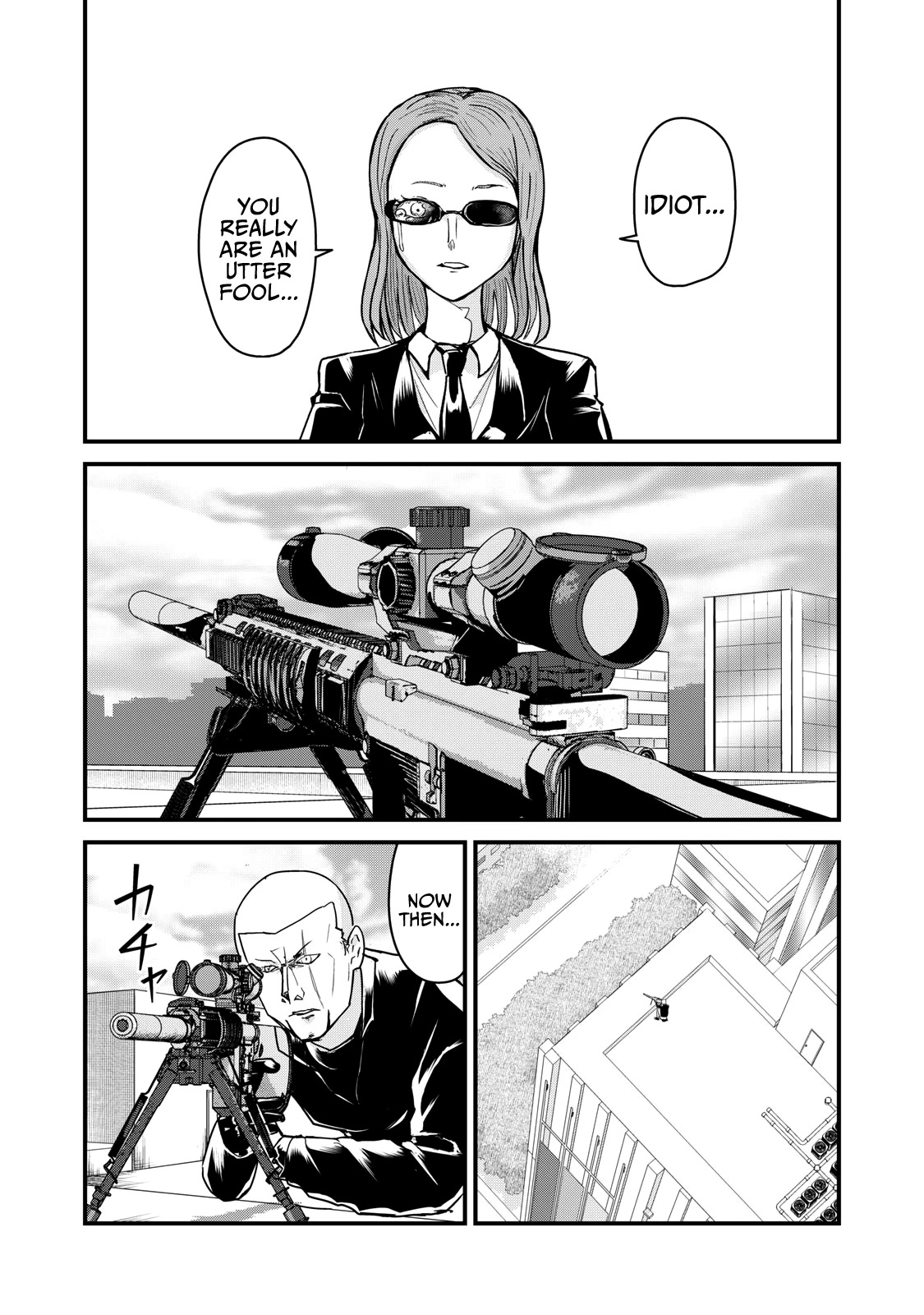 A Manga About the Kind of PE Teacher Who Dies at the Start of a School Horror Movie Chapter 70 page 4 - Chapter 70: The type of assassin to talk about his hopes and dreams in the line of duty and die
