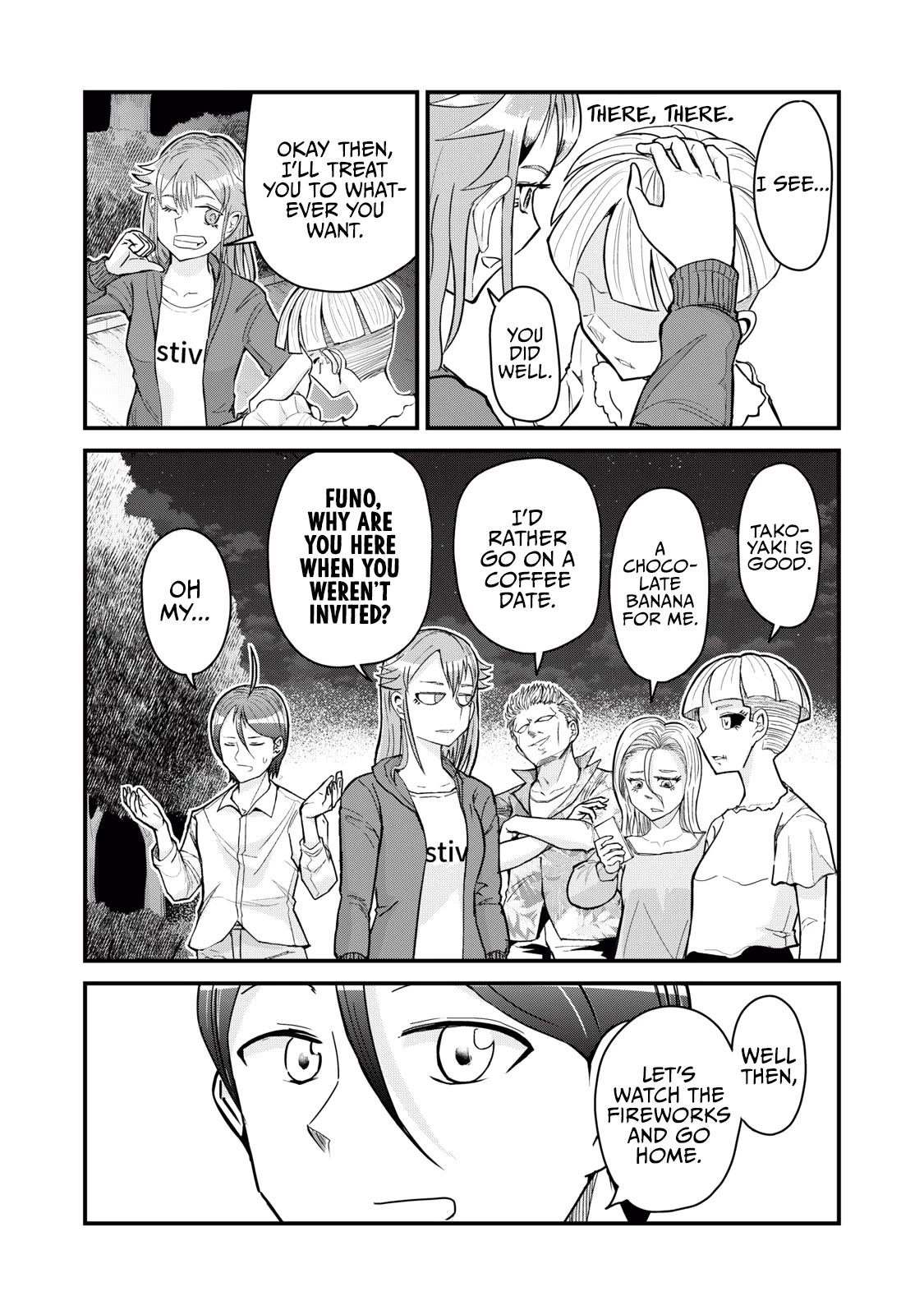 A Manga About the Kind of PE Teacher Who Dies at the Start of a School Horror Movie Chapter 75.5 page 2 - Chapter 75.5: After the firework show