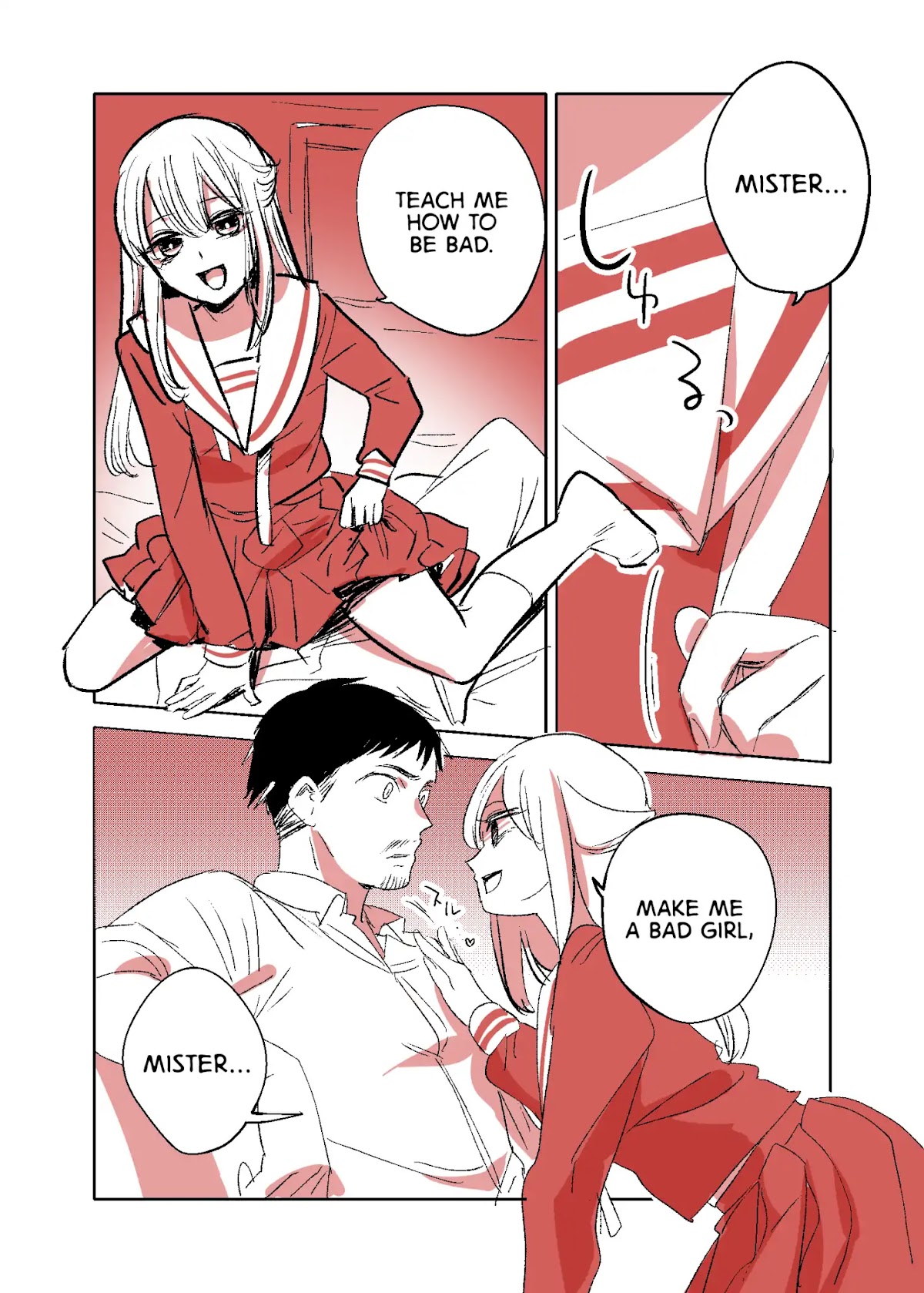 A Manga Where an Old Man Teaches Bad Things to a ●-School Girl Chapter 1 page 1 - Chapter 1