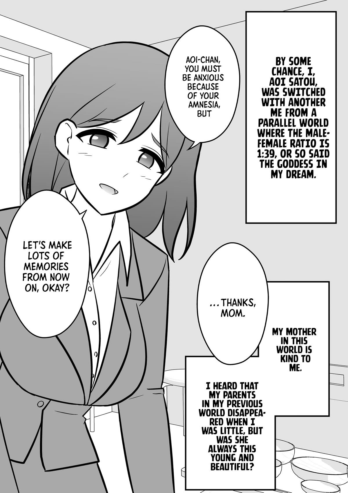 A Parallel World With a 1:39 Male to Female Ratio is Unexpectedly Normal Chapter 1 page 2 - Chapter 1