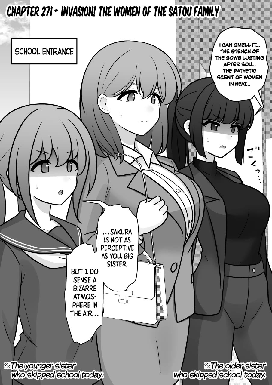 A Parallel World With a 1:39 Male to Female Ratio is Unexpectedly Normal Chapter 271 page 1 - Chapter 271: Invasion! The Women of the Satou Family