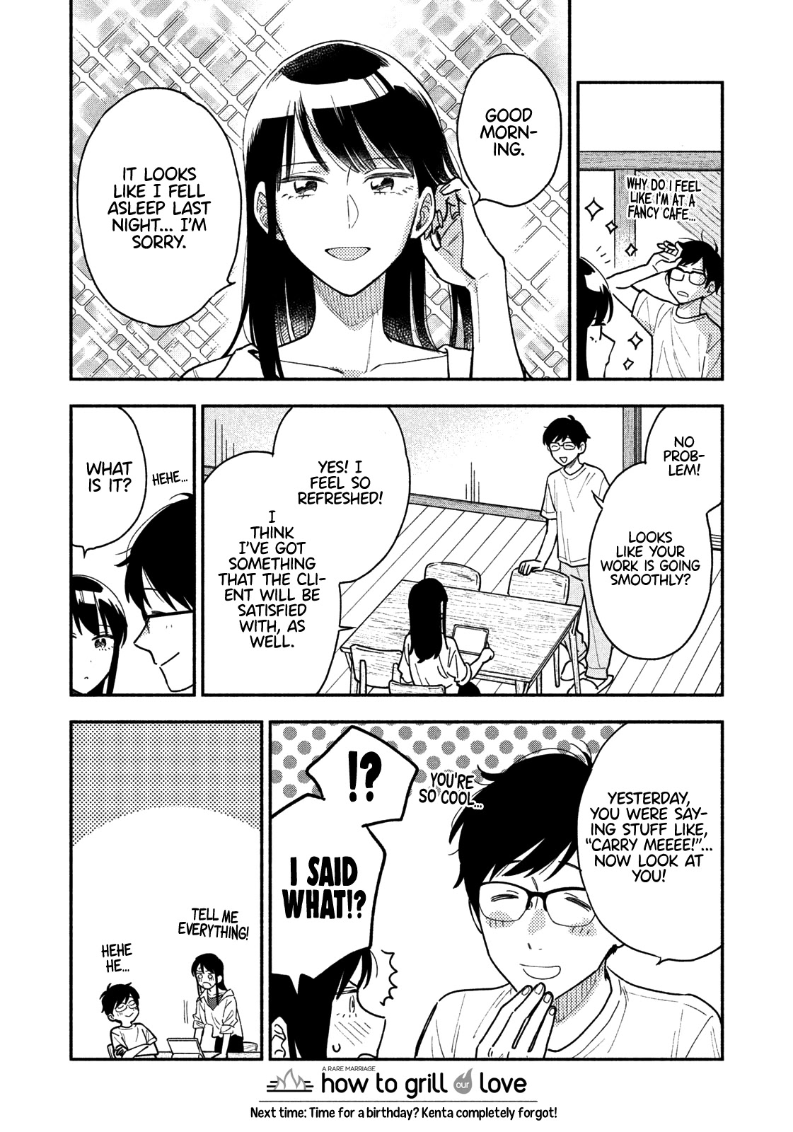 A Rare Marriage: How to Grill Our Love Chapter 28 page 17 - Chapter 28: Canned Sake and a Fresh, Beach-Broiled Catch