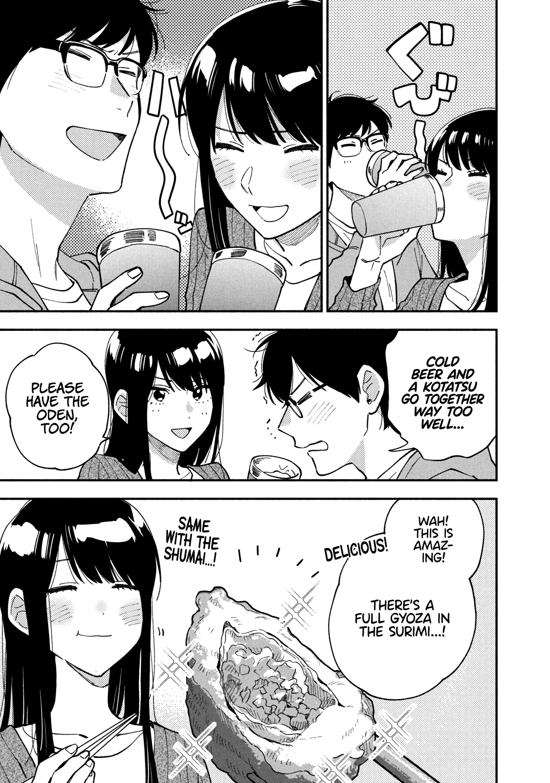 A Rare Marriage: How to Grill Our Love Chapter 56 page 14 - Chapter 56: Let’s Taste Oden and Beer by the Kotatsu!