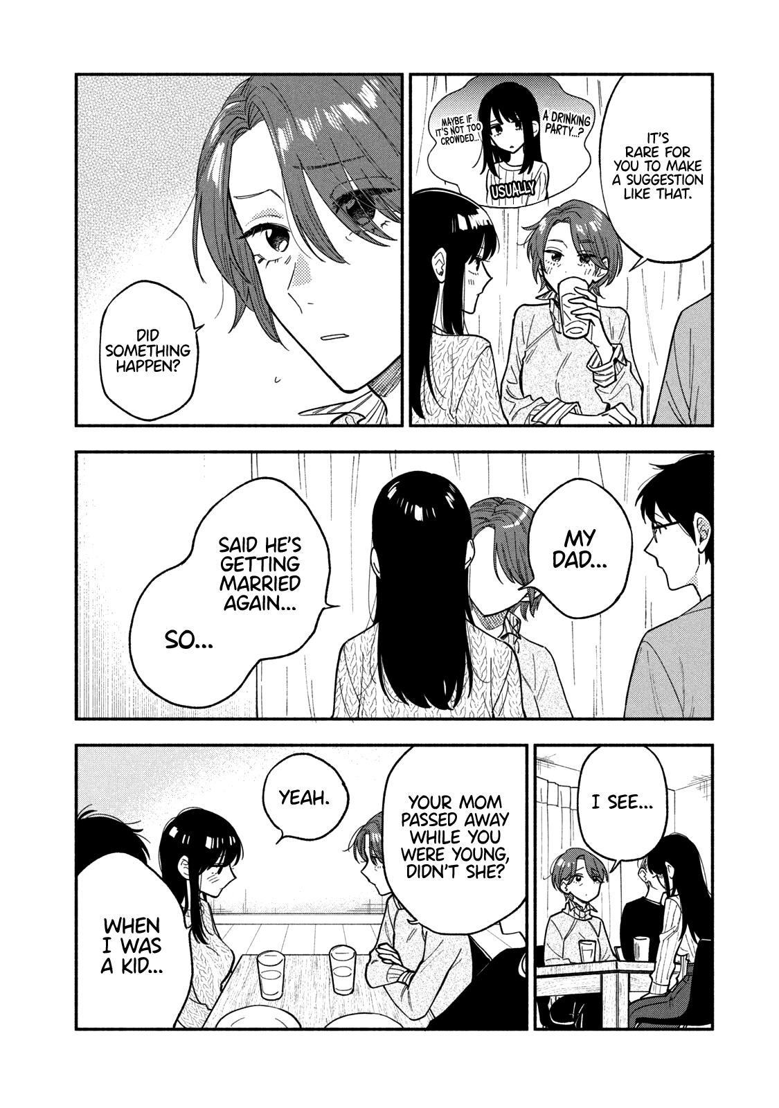 A Rare Marriage: How to Grill Our Love Chapter 68 page 7 - Chapter 68: Drowning Your Sorrows over Drinks and Edamame Peperoncino!