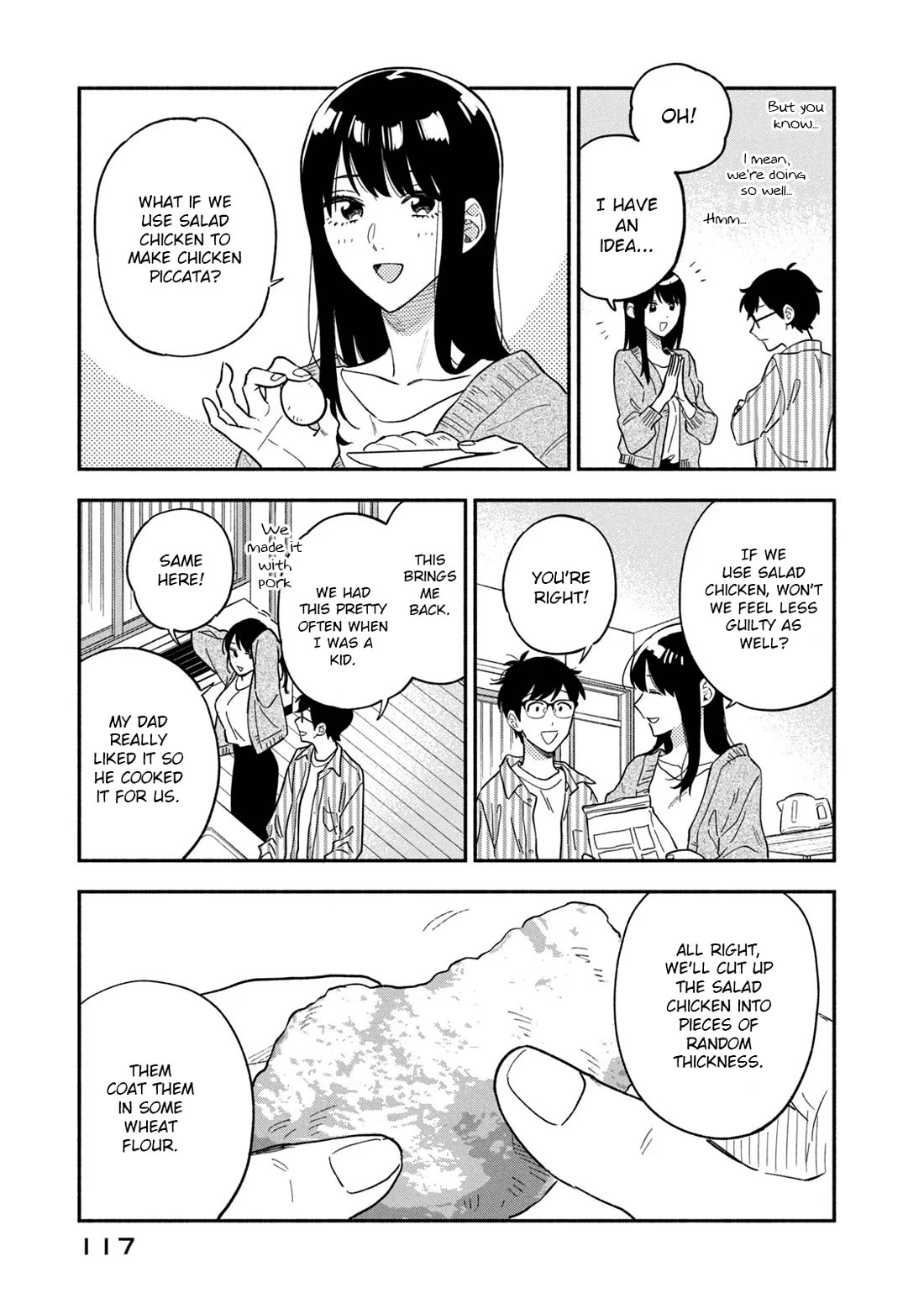 A Rare Marriage: How to Grill Our Love Chapter 95 page 13 - Chapter 95: Guilt Free! A Salad Chicken Piccata.