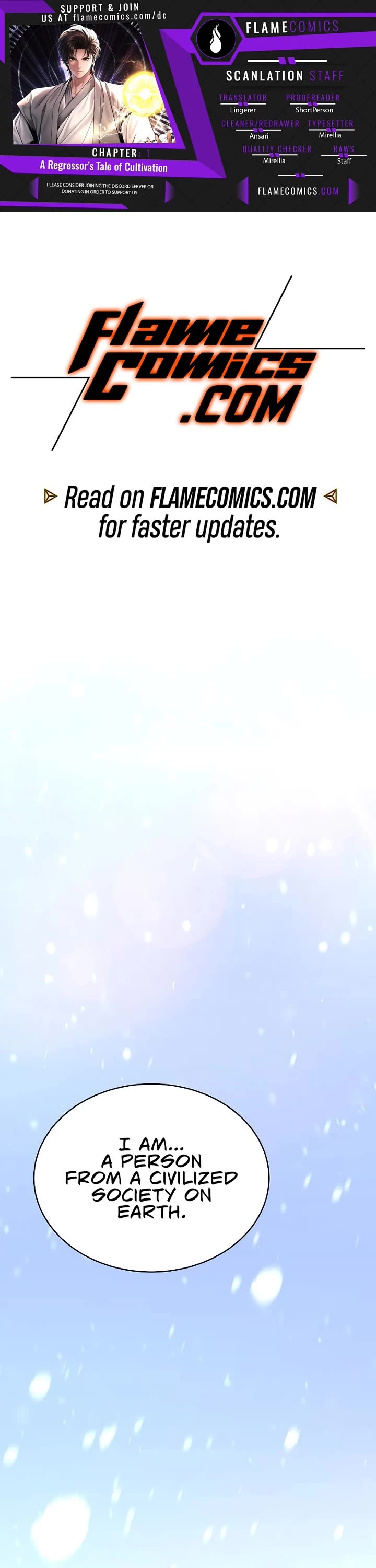 A Regressor's Tale of Cultivation Chapter 1 page 1 - Chapter 1: Prologue - 0th Regression