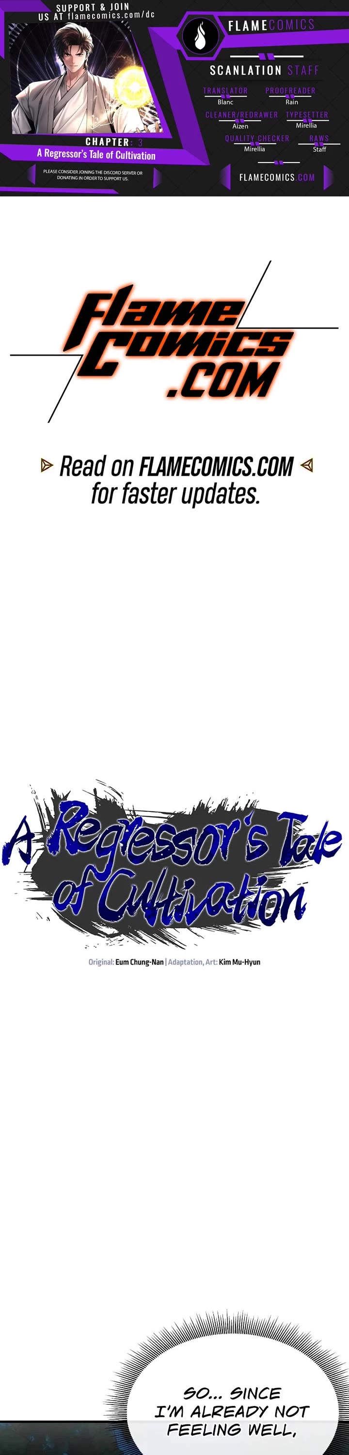 A Regressor's Tale of Cultivation Chapter 3 page 1 - Chapter 3: Scattering Fate (1)