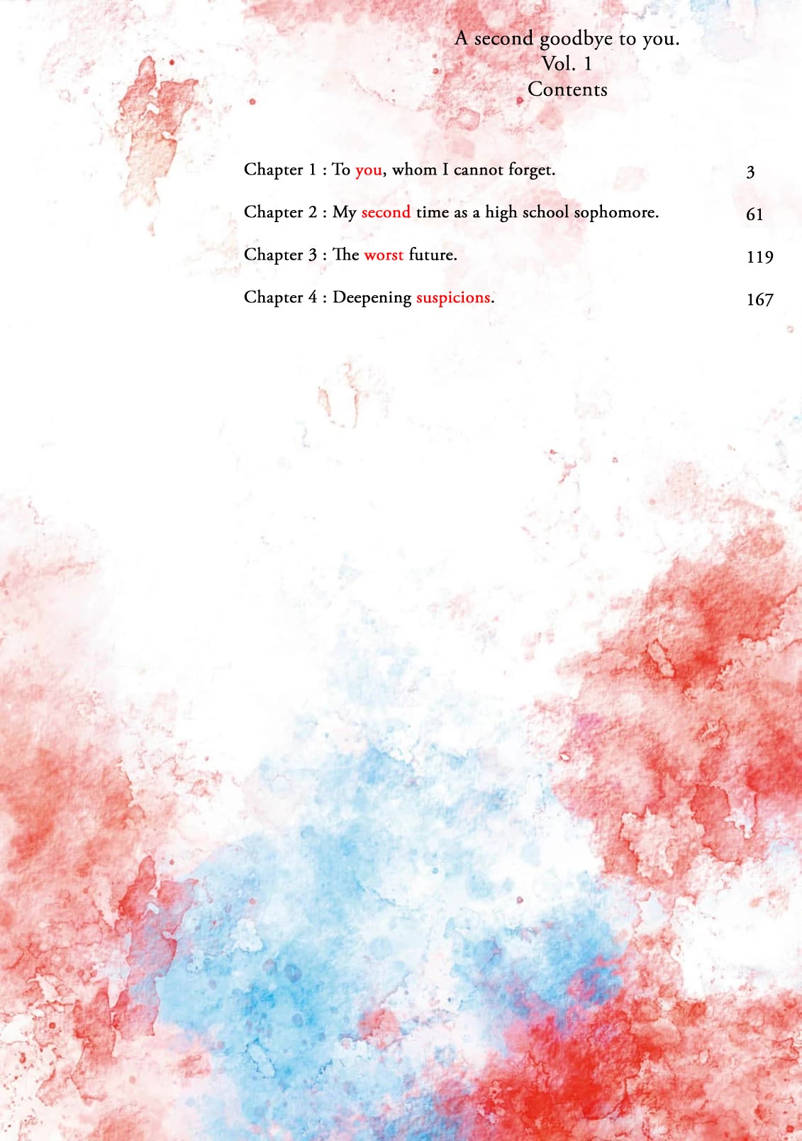 A Second Goodbye to You. Chapter 1 page 4 - Chapter 1: To you, whom I cannot forget.
