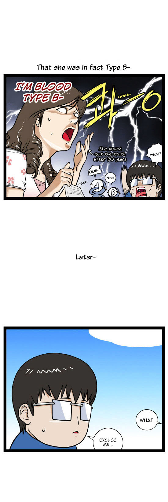 A Simple Thinking About Blood Type Chapter 2 page 4 - Chapter 2 : Falsifying Thoughts About Blood Types