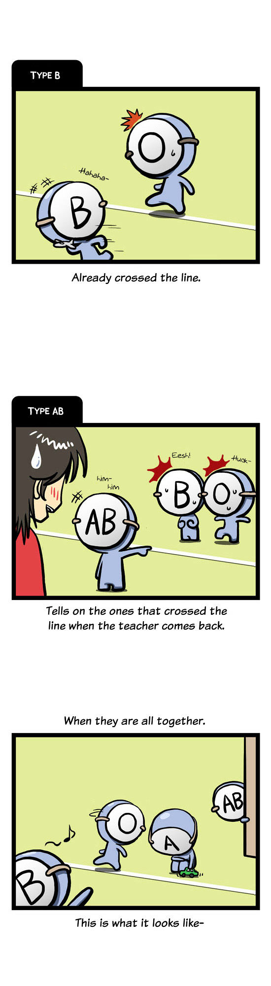 A Simple Thinking About Blood Type Chapter 3 page 3 - Chapter 3 : Preschool