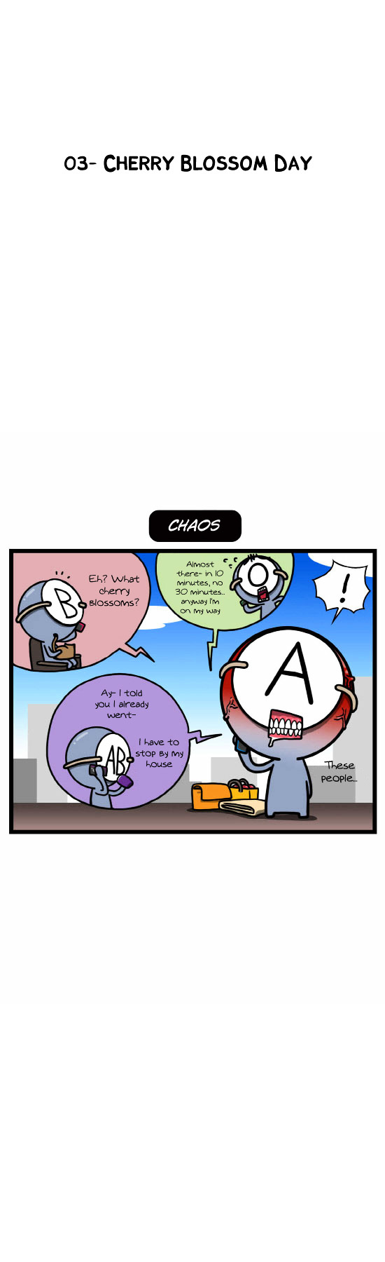 A Simple Thinking About Blood Type Chapter 4 page 6 - Chapter 4 : Cherry Blossom Picnic