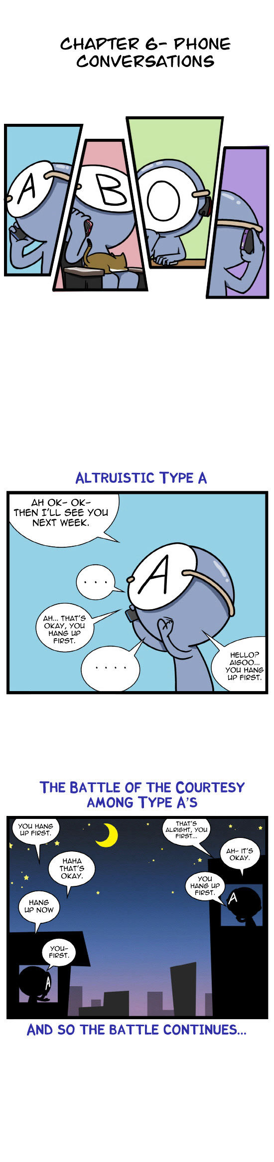 A Simple Thinking About Blood Type Chapter 6 page 2 - Chapter 6 : Phone Conversations