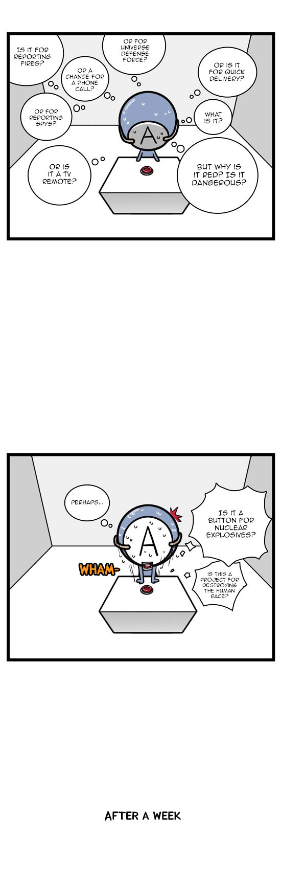 A Simple Thinking About Blood Type Chapter 8 page 4 - Chapter 8 : Red Button