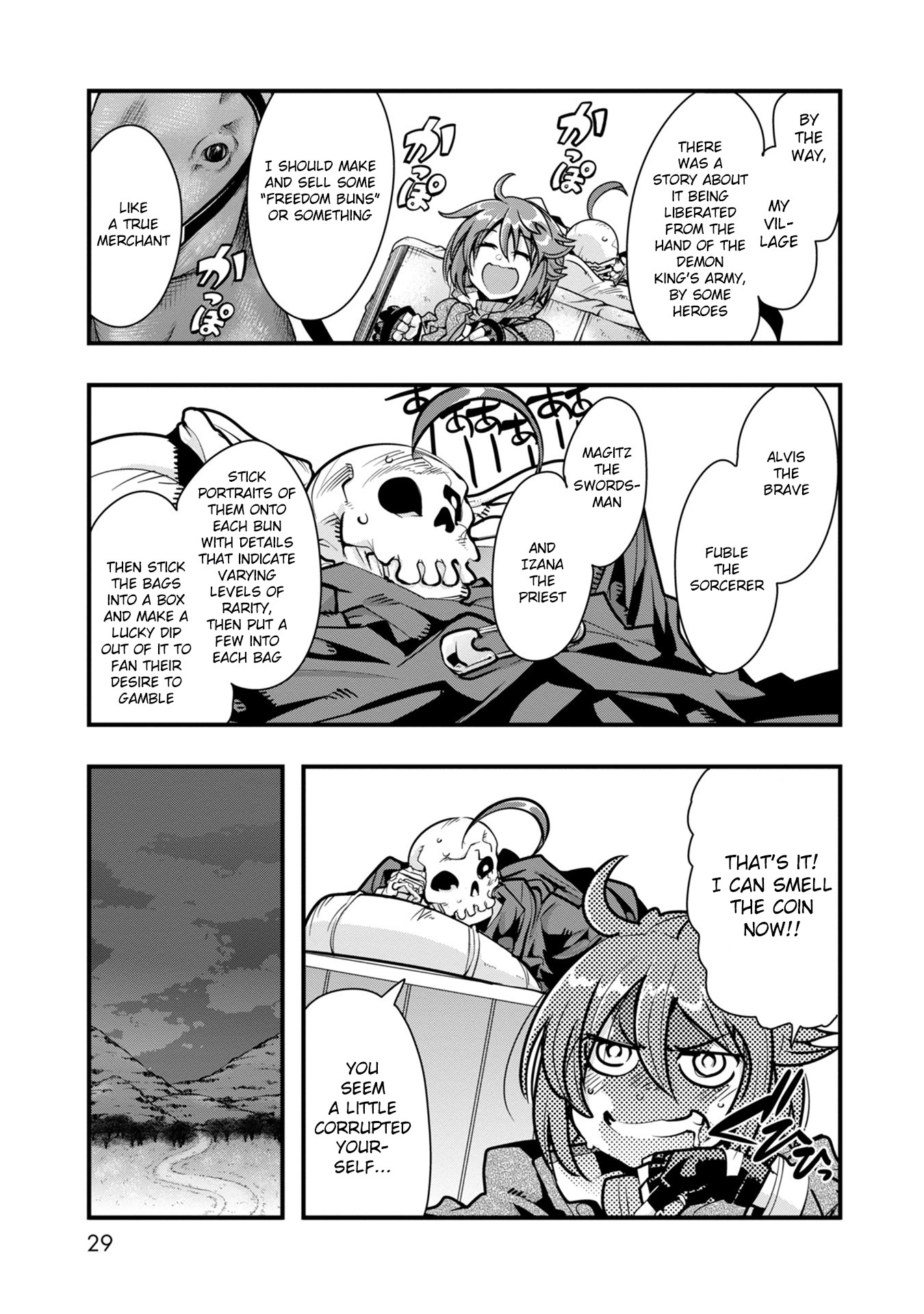 A Skeleton who was The Brave Chapter 1 page 27 - Chapter 1: The new adventurer (a skeleton) fights an orc in his first town!