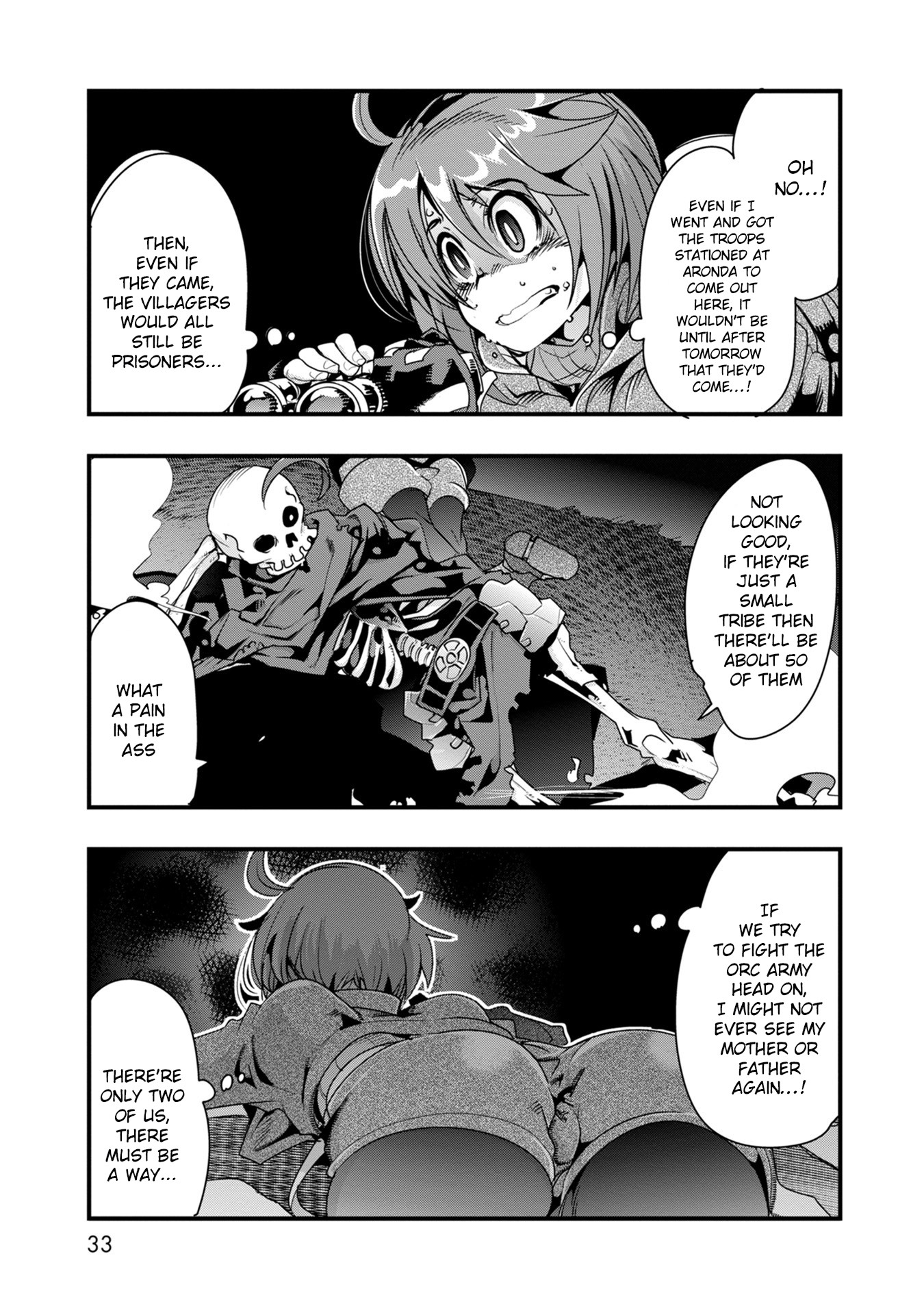 A Skeleton who was The Brave Chapter 1 page 31 - Chapter 1: The new adventurer (a skeleton) fights an orc in his first town!