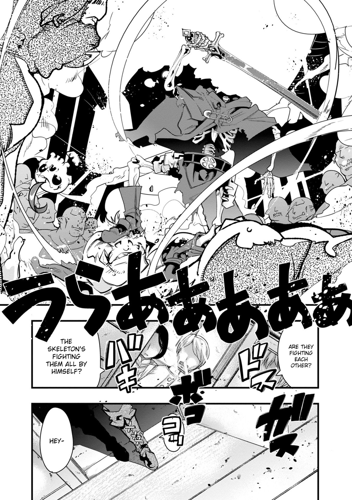 A Skeleton who was The Brave Chapter 1 page 40 - Chapter 1: The new adventurer (a skeleton) fights an orc in his first town!