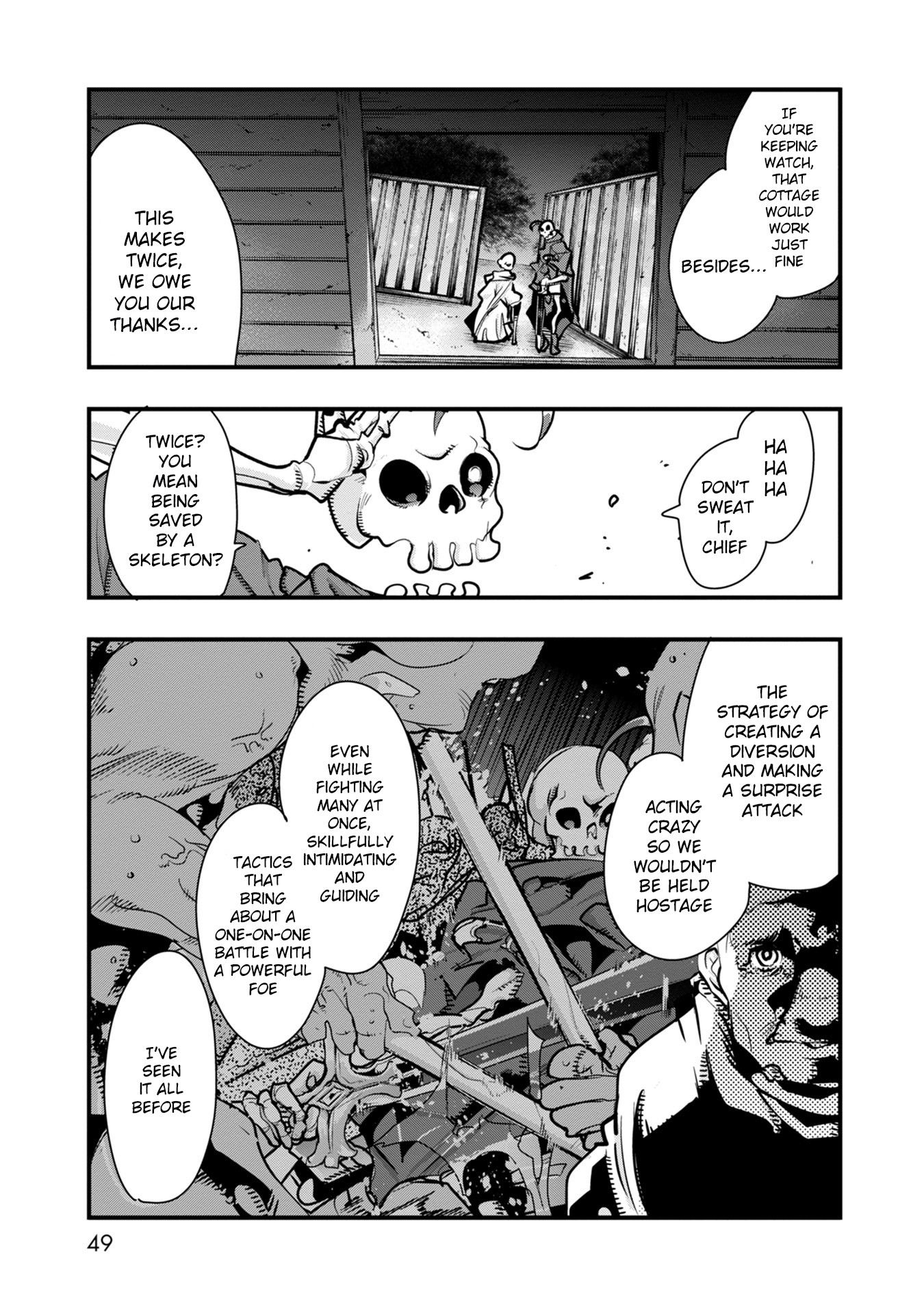A Skeleton who was The Brave Chapter 1 page 46 - Chapter 1: The new adventurer (a skeleton) fights an orc in his first town!