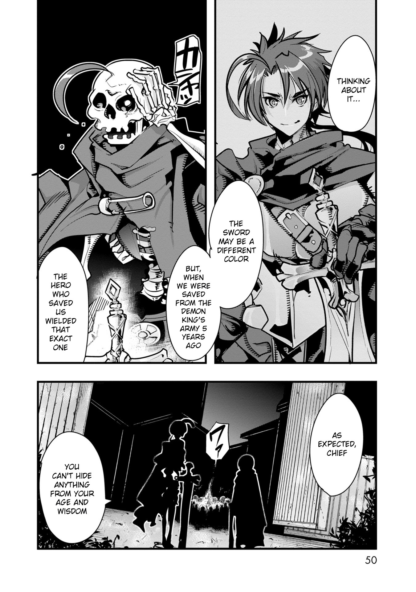 A Skeleton who was The Brave Chapter 1 page 47 - Chapter 1: The new adventurer (a skeleton) fights an orc in his first town!