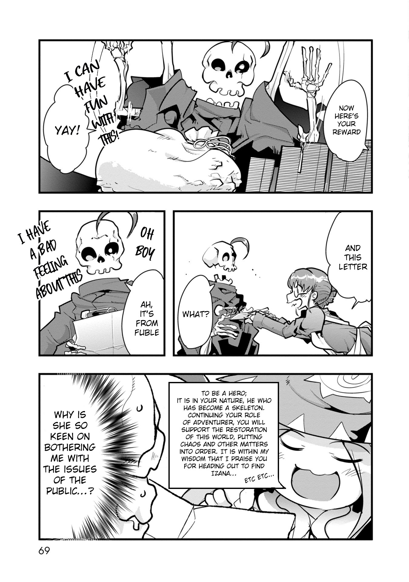 A Skeleton who was The Brave Chapter 1 page 65 - Chapter 1: The new adventurer (a skeleton) fights an orc in his first town!