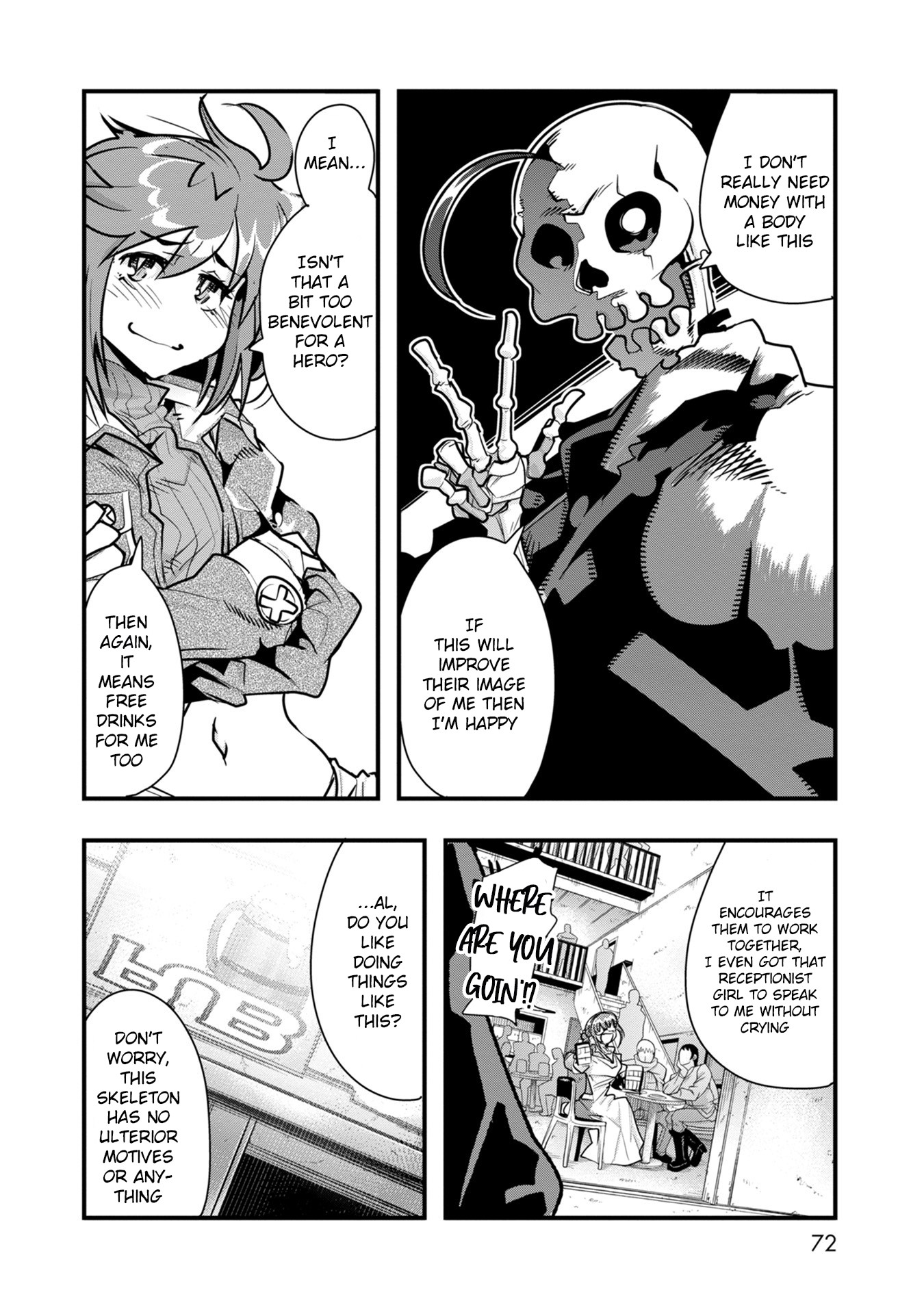 A Skeleton who was The Brave Chapter 1 page 68 - Chapter 1: The new adventurer (a skeleton) fights an orc in his first town!