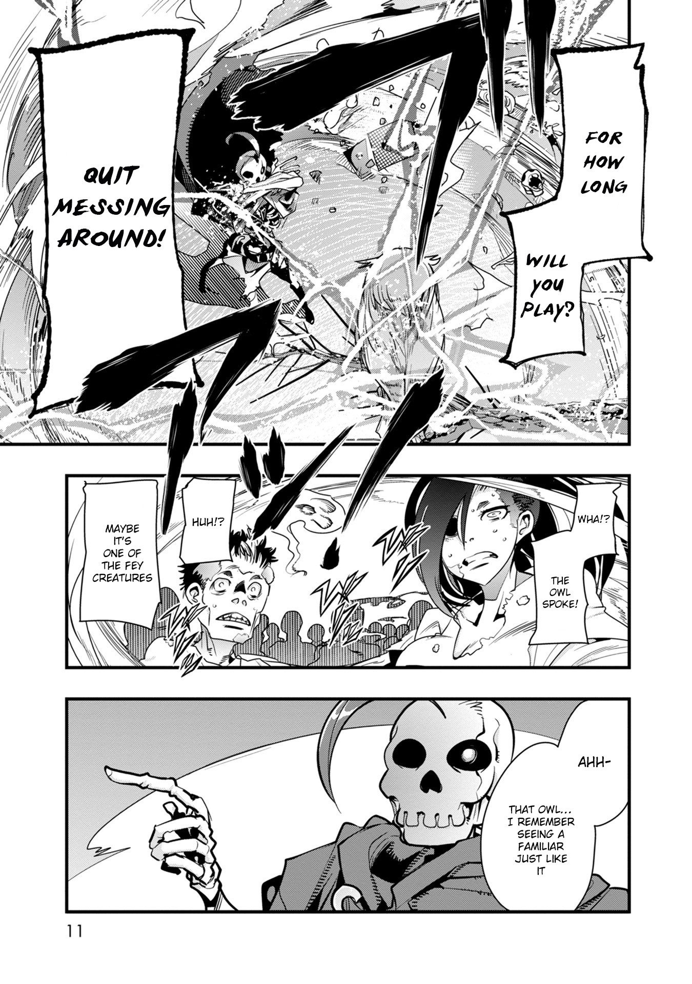 A Skeleton who was The Brave Chapter 1 page 9 - Chapter 1: The new adventurer (a skeleton) fights an orc in his first town!
