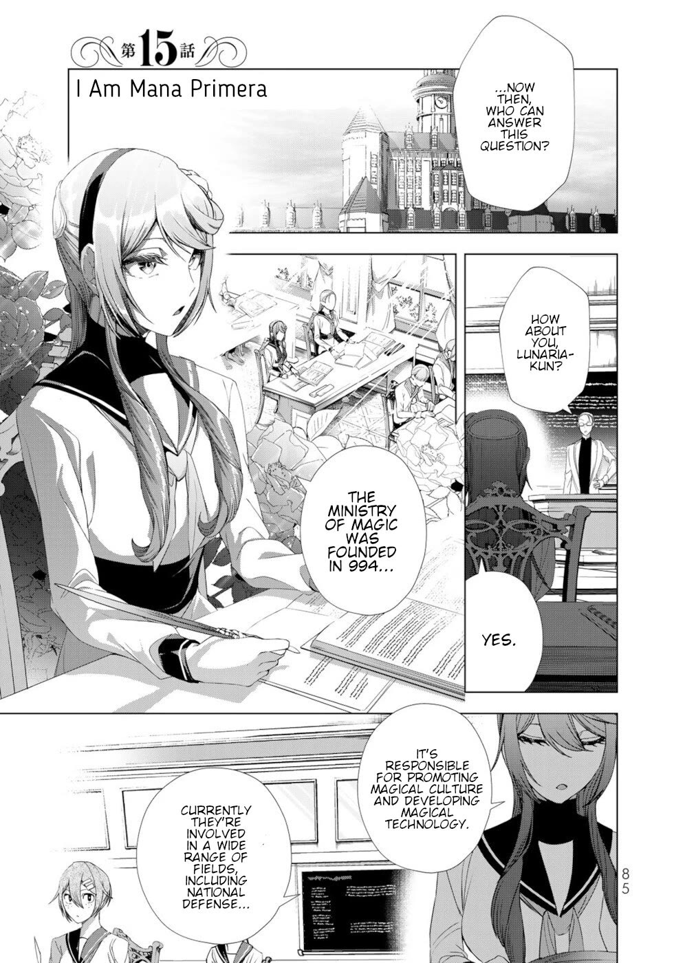A Splendid Revenge Story of a Super-Dreadnought Cheat Villainess Chapter 15 page 1 - Chapter 15: I Am Mana Primera