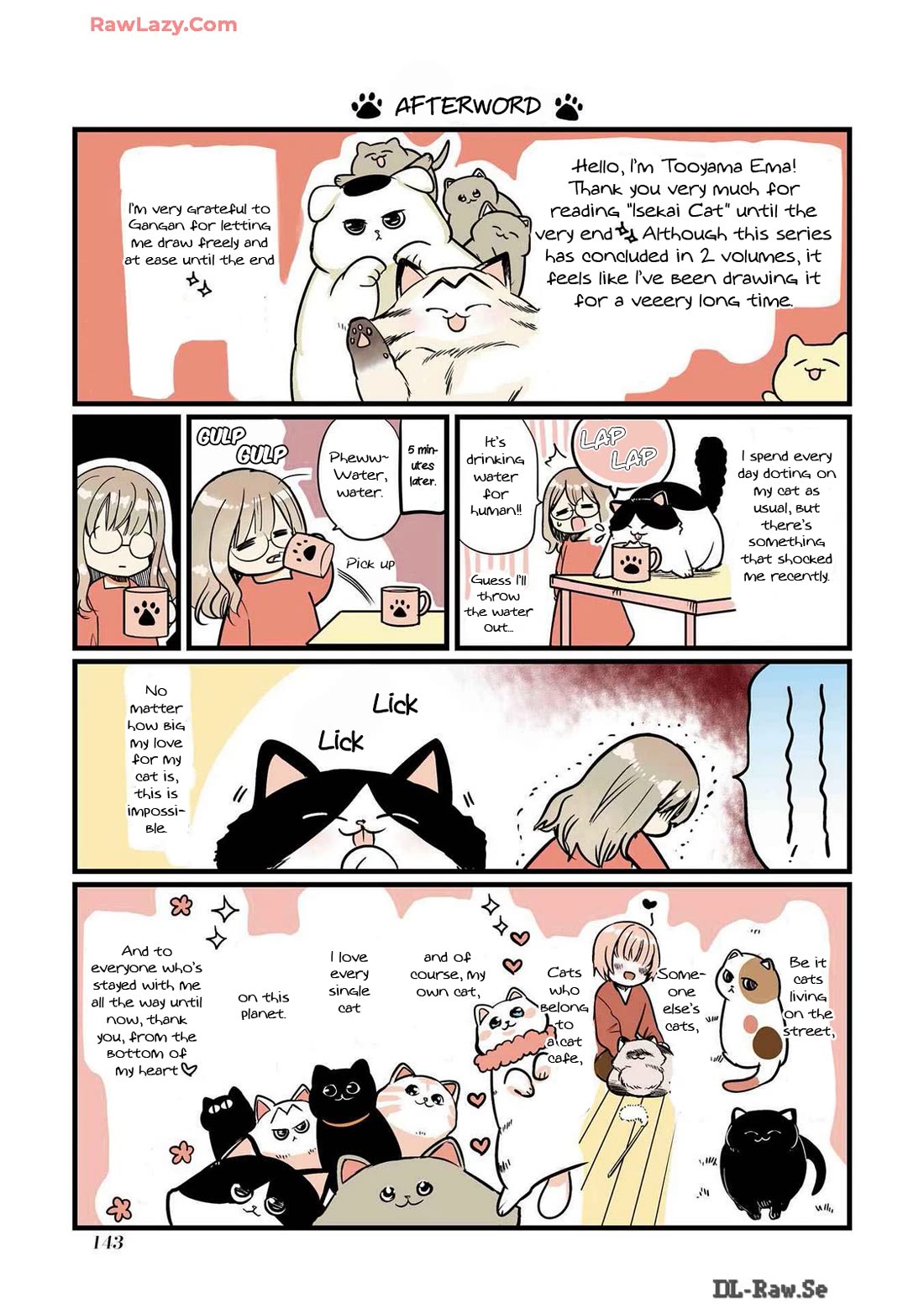 A Story about a Cat Reincarnated in a Different World Where There are no Cats. Chapter 44.5 page 1 - Chapter 44.5: Afterword