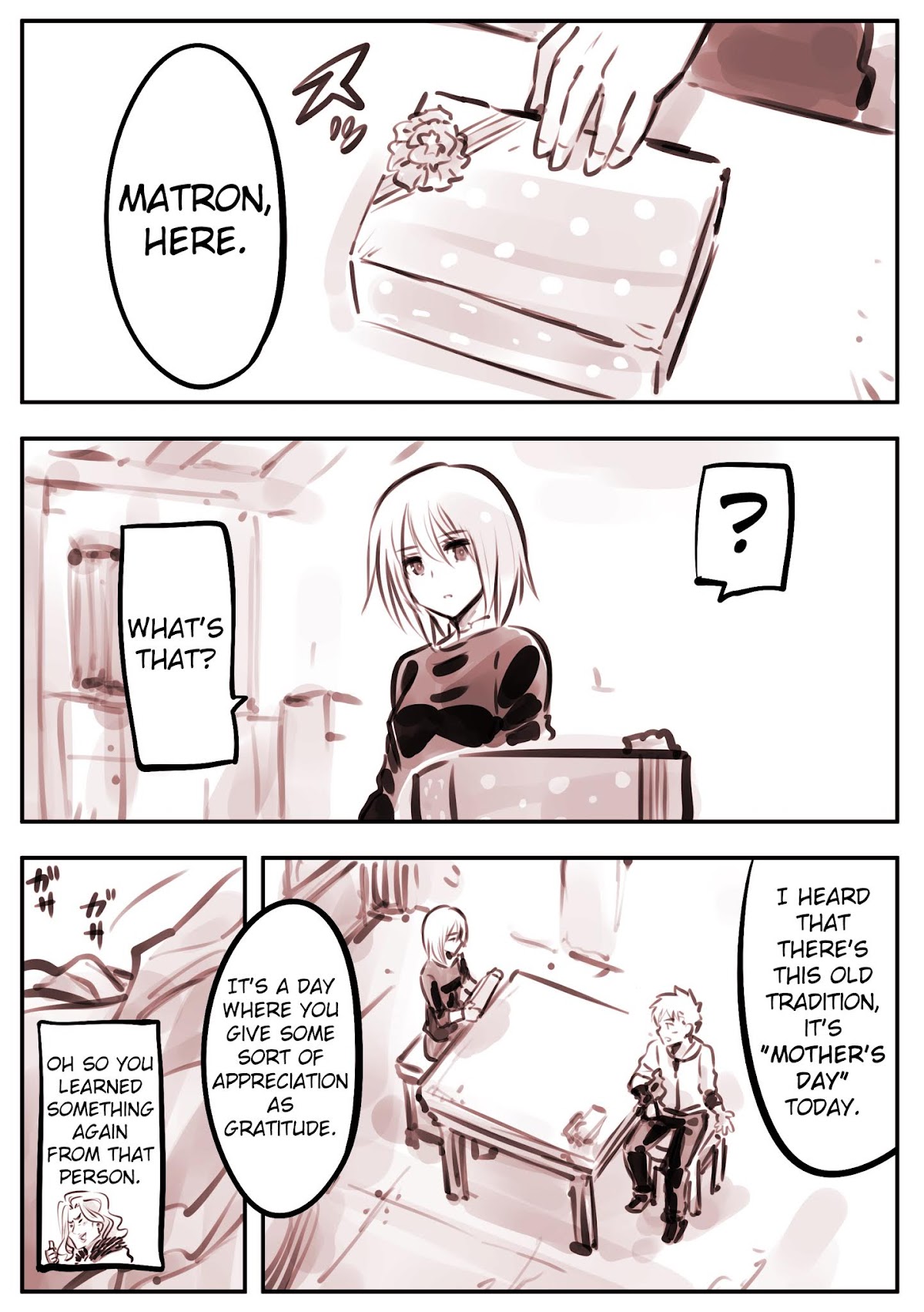 A Story About A Droid. Chapter 12.5 page 1 - Chapter 12.5: Mother's Day