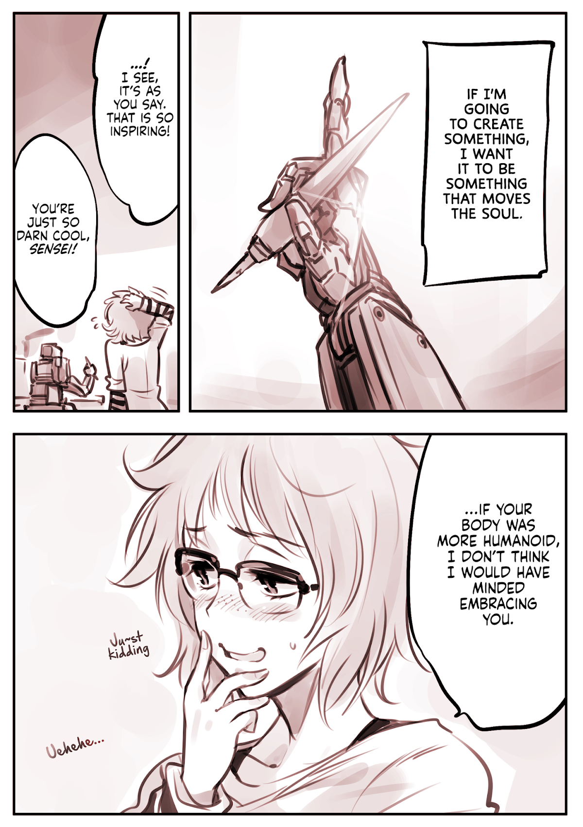 A Story About A Droid. Chapter 14.1 page 3 - Chapter 14.1: A story about a mangaka