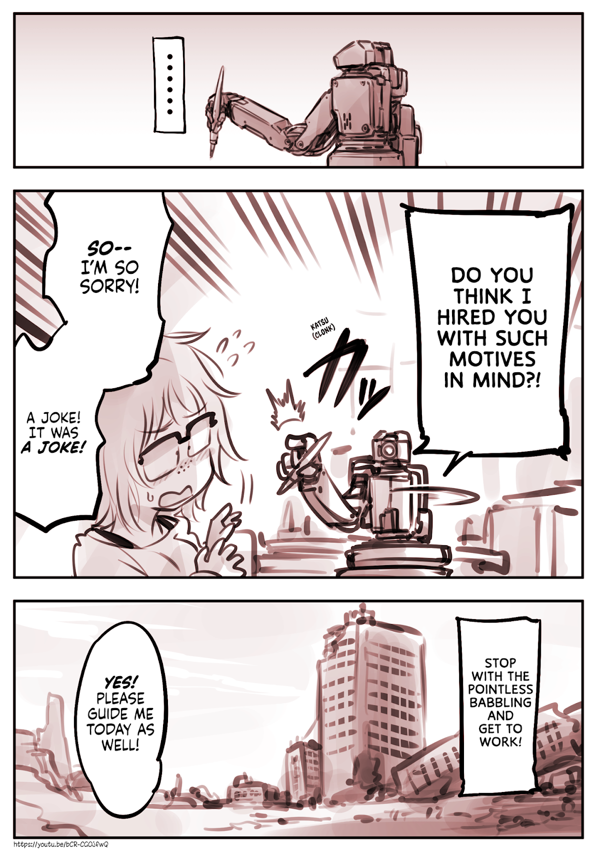 A Story About A Droid. Chapter 14.1 page 4 - Chapter 14.1: A story about a mangaka