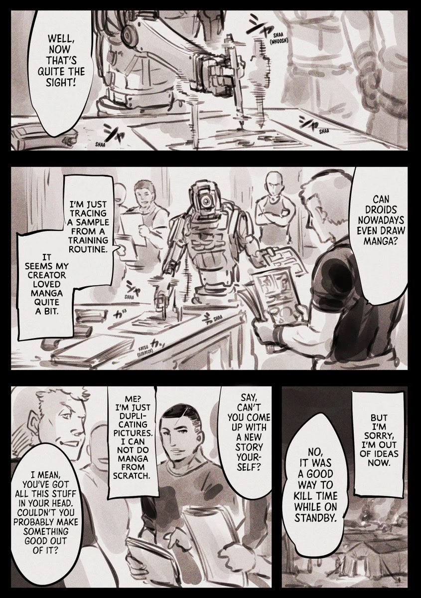A Story About A Droid. Chapter 14.3 page 1 - Chapter 14.3: A story about a droid that can draw pictures