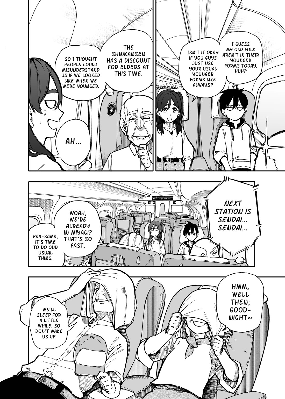 A Story About a Grandpa and Grandma Who Returned Back to Their Youth Chapter 100 page 2 - Chapter 100: Shinkansen (Bullet Train)