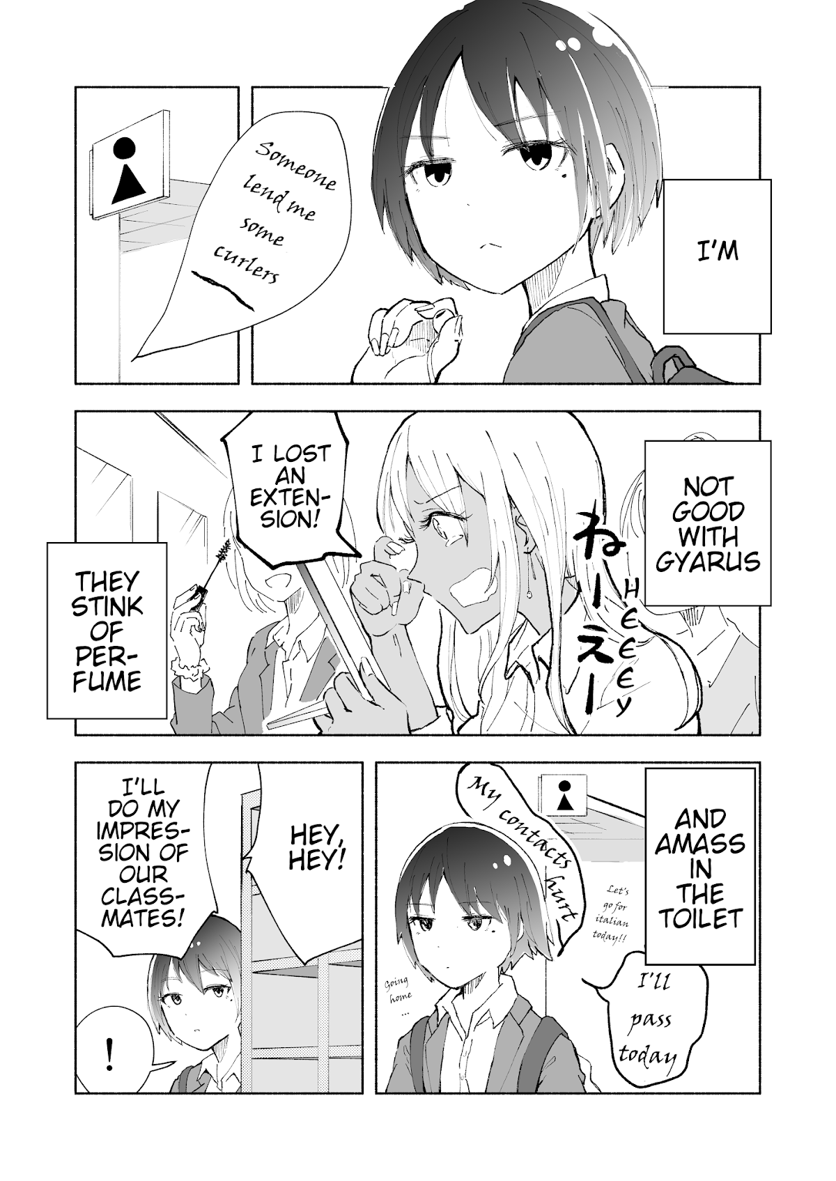 A Story About a Lone Girl Who’s Not Good with Gyarus Chapter 3 page 1 - Chapter 3