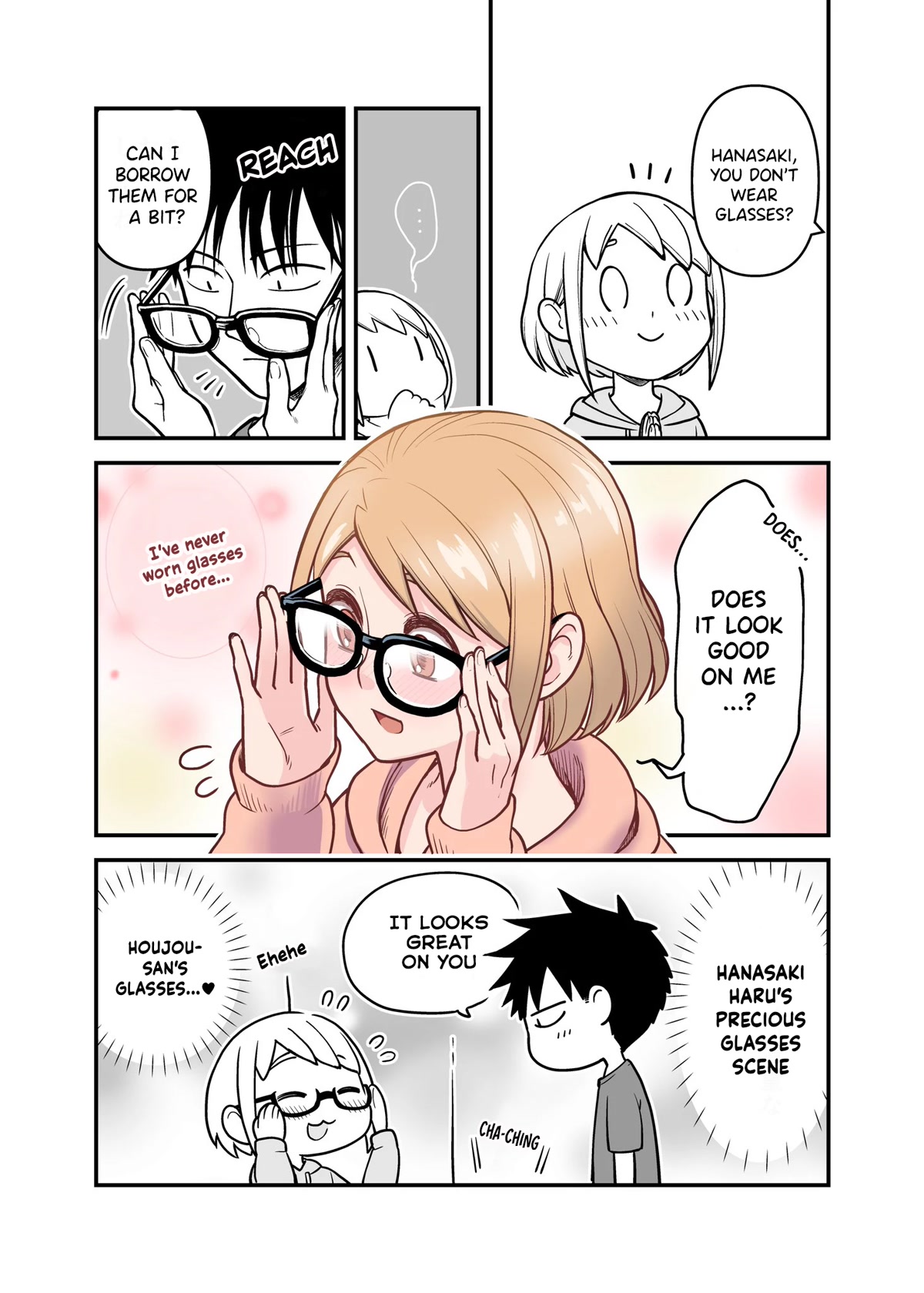 A Story About a Man and a Woman and When They Sleep Together, Money Appears Out of Nowhere - Extra Chapter 3 page 5 - Chapter 3: Glasses