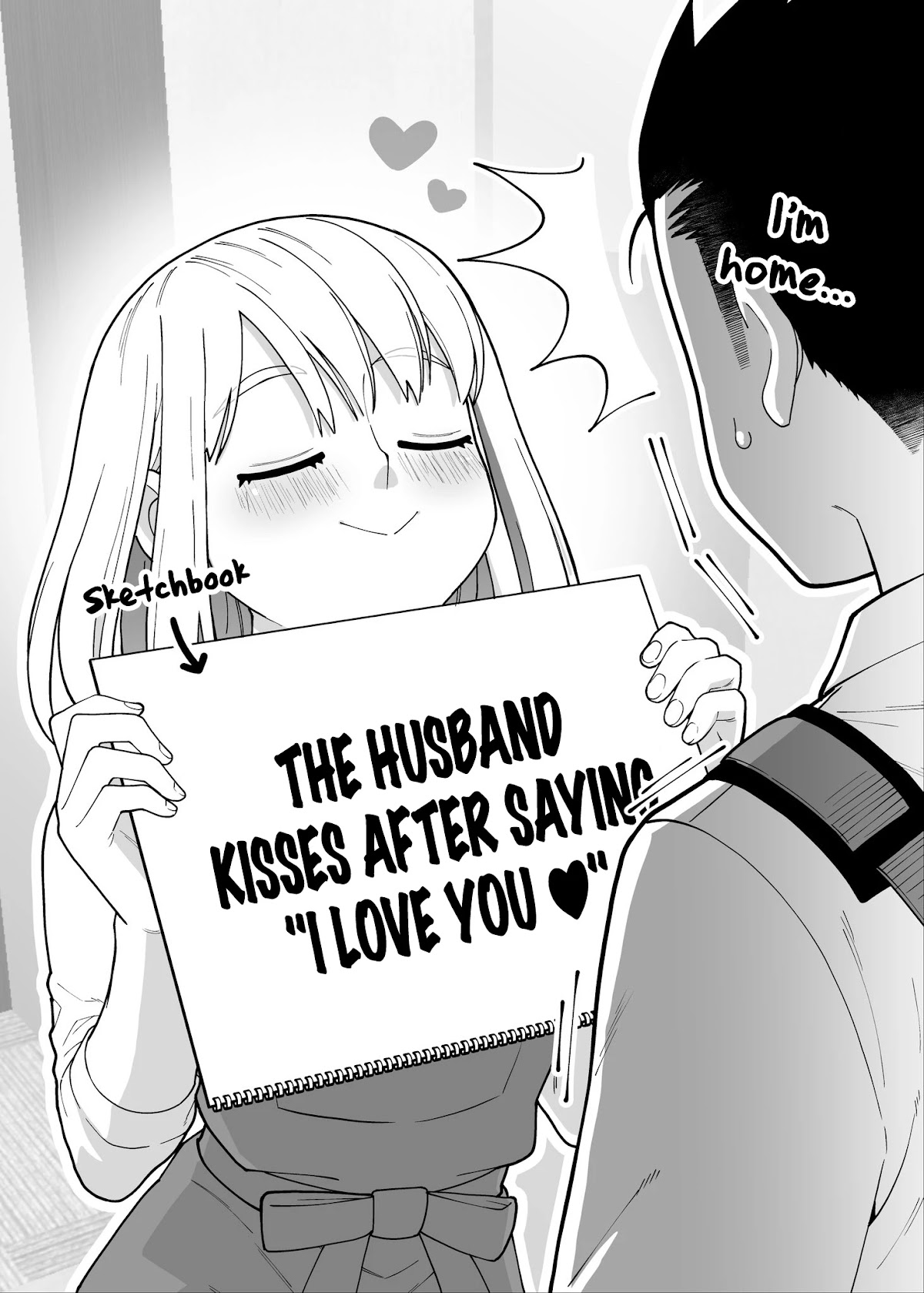 A Story About a Very Ordinary Couple Chapter 9.5 page 1 - Chapter 9.5: When I Got Home, My Wife Was Waiting For Me With A Sketchbook Ready