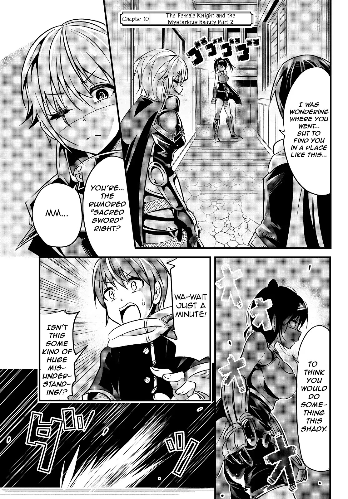 A Story About Treating a Female Knight Who Has Never Been Treated as a Woman as a Woman Chapter 10 page 1 - Chapter 10: The Female Knight and a Mysterious Beauty (2)