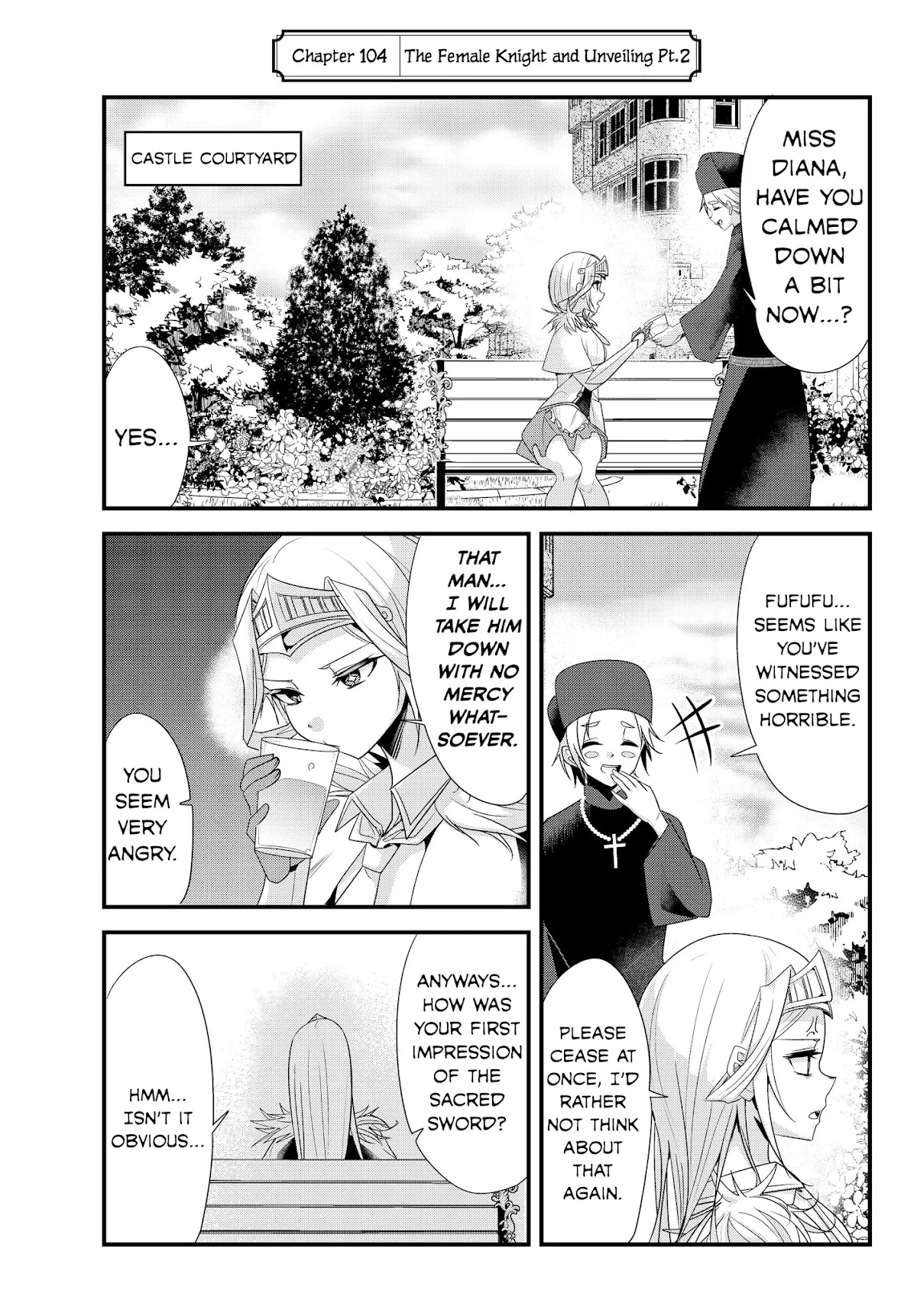 A Story About Treating a Female Knight Who Has Never Been Treated as a Woman as a Woman Chapter 104 page 1 - Chapter 104: The Female Knight and Unveiling Pt.2
