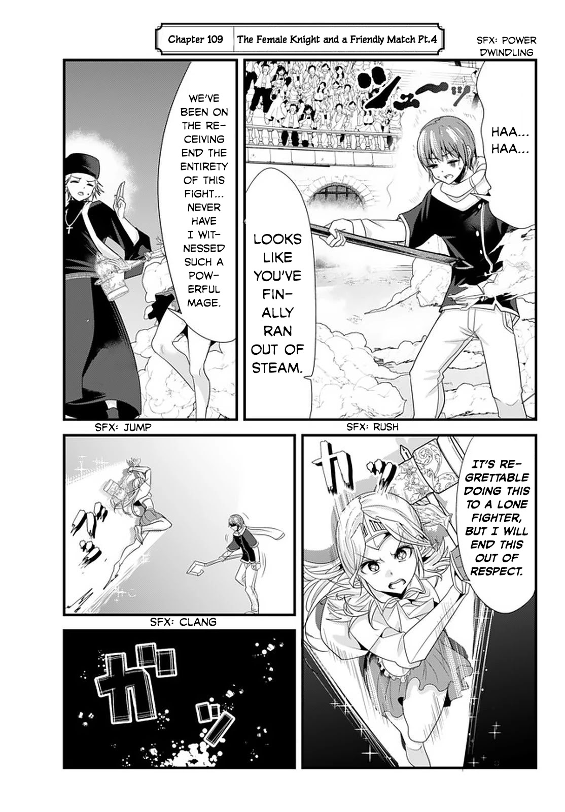 A Story About Treating a Female Knight Who Has Never Been Treated as a Woman as a Woman Chapter 109 page 1 - Chapter 109: The Female Knight and a Friendly Match Pt.4