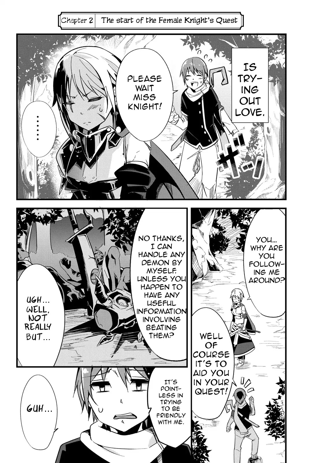 A Story About Treating a Female Knight Who Has Never Been Treated as a Woman as a Woman Chapter 2 page 2 - Chapter 2: The Start of the Female Knight's Quest
