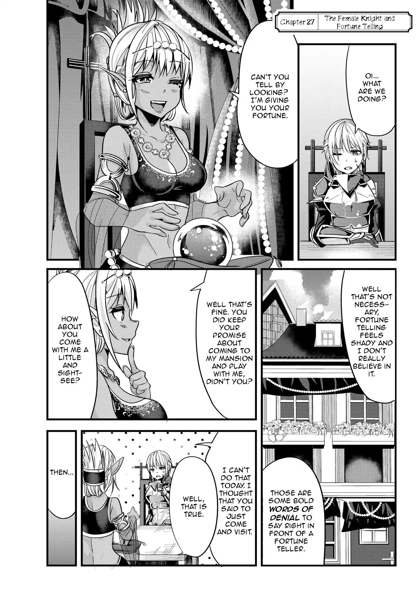 A Story About Treating a Female Knight Who Has Never Been Treated as a Woman as a Woman Chapter 27 page 1 - Chapter 27: The Female Knight and Fortune Telling