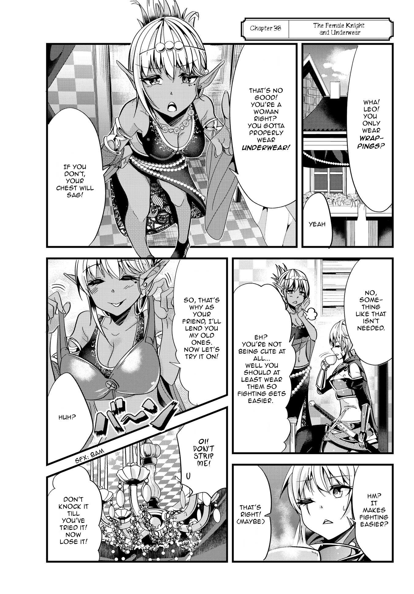 A Story About Treating a Female Knight Who Has Never Been Treated as a Woman as a Woman Chapter 36 page 1 - Chapter 36: The Female Knight and Underwear