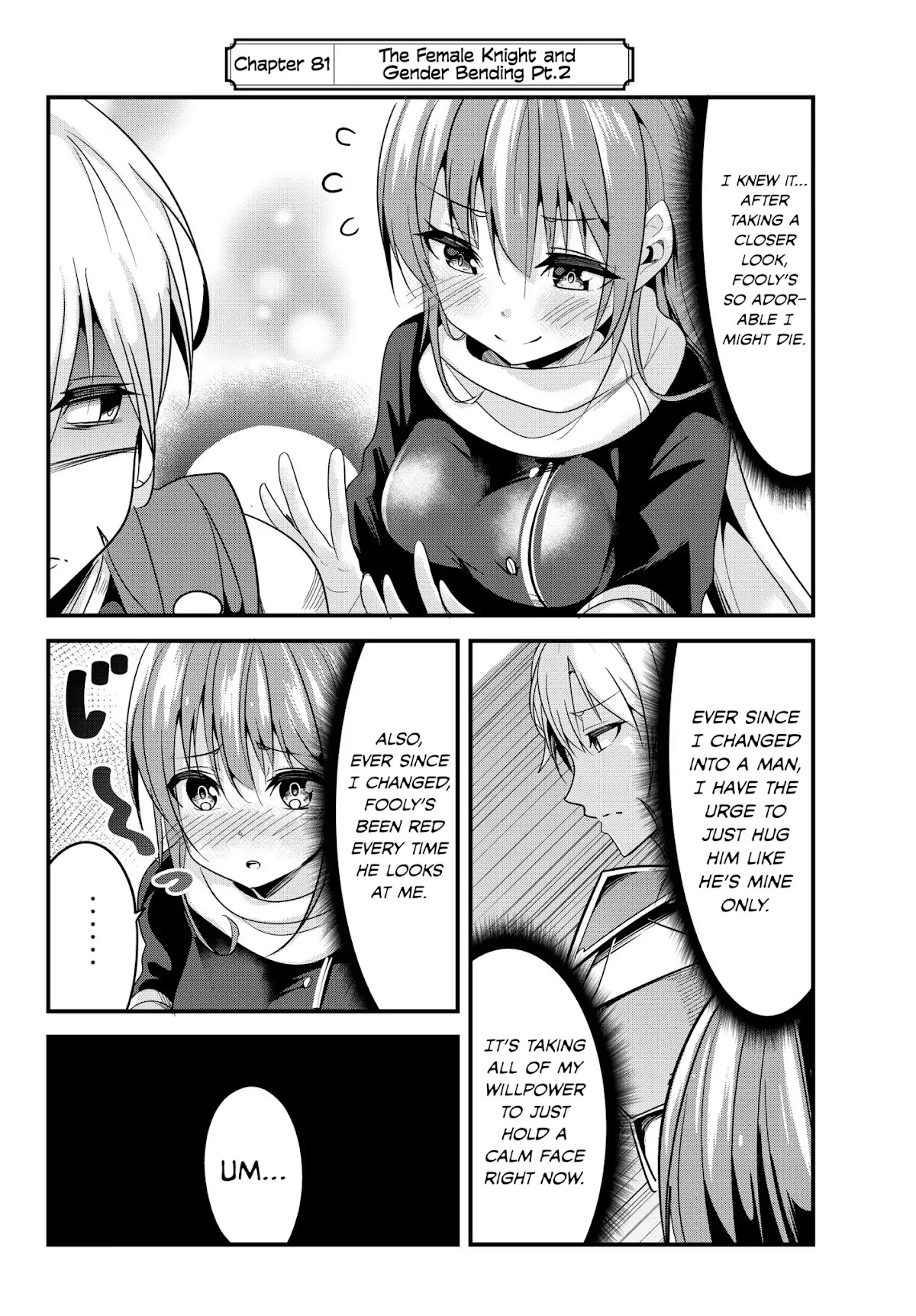A Story About Treating a Female Knight Who Has Never Been Treated as a Woman as a Woman Chapter 81 page 2 - Chapter 81: The Female Knight and Gender Bending Pt.2