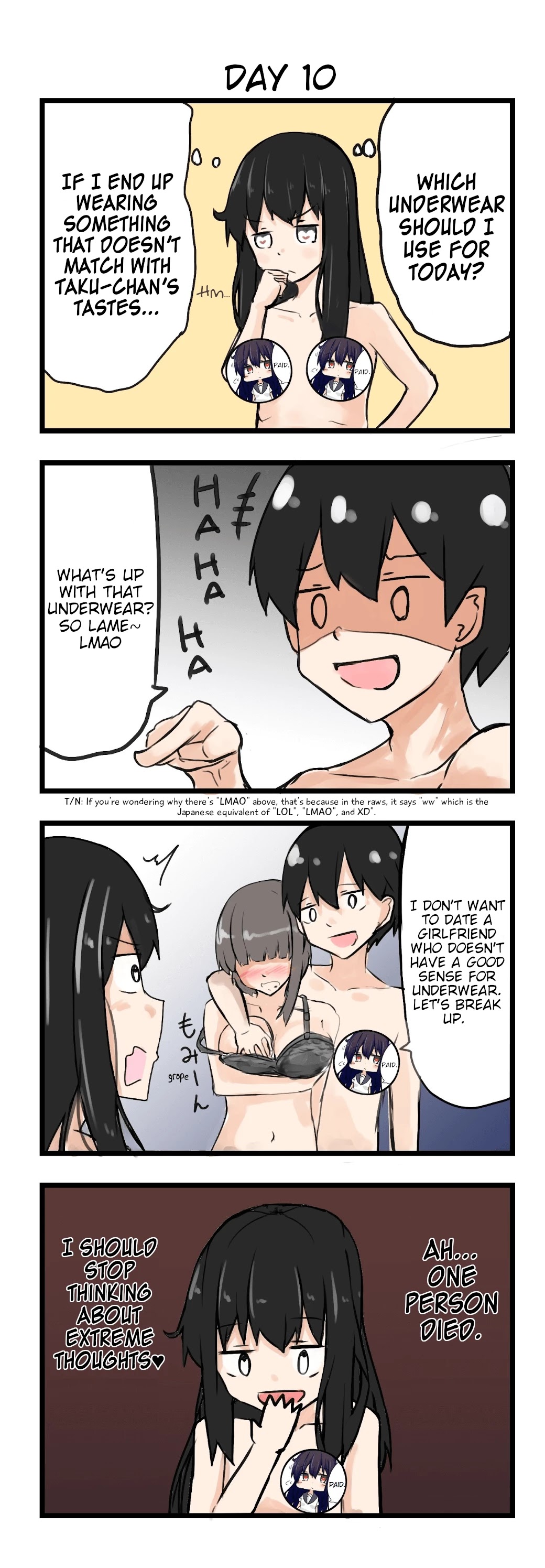 A Story About Wanting to Commit Suicide, but It's Scary so I Find a Yandere Girl to Kill Me, but After 100 days, I Somehow Got ○○ Chapter 10 page 1 - Chapter 10: Day 10