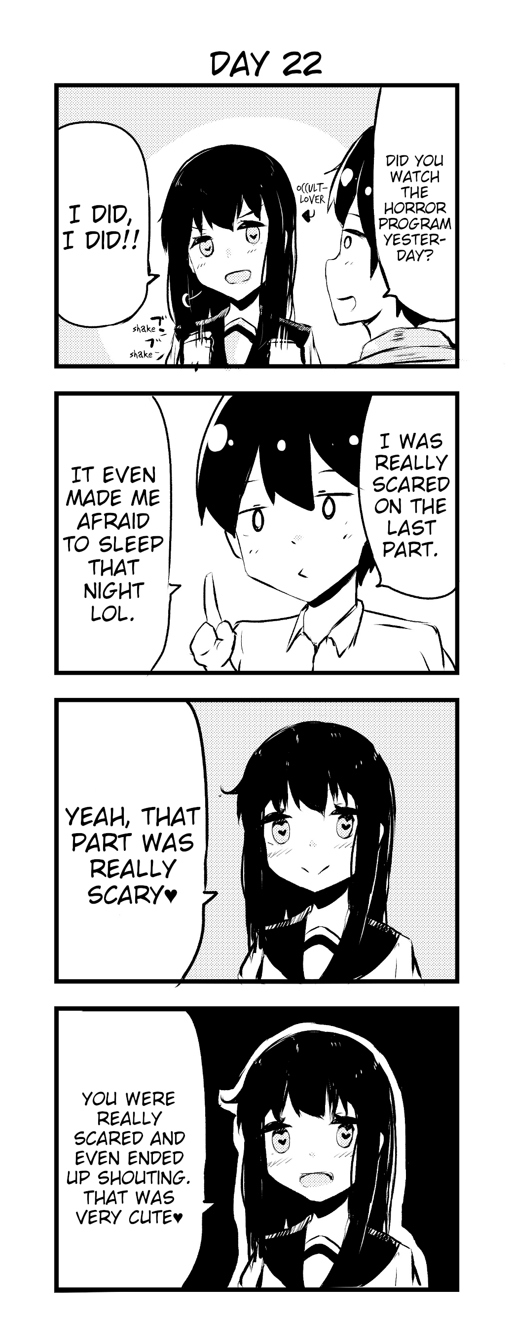 A Story About Wanting to Commit Suicide, but It's Scary so I Find a Yandere Girl to Kill Me, but After 100 days, I Somehow Got ○○ Chapter 22 page 1 - Chapter 22: Day 22