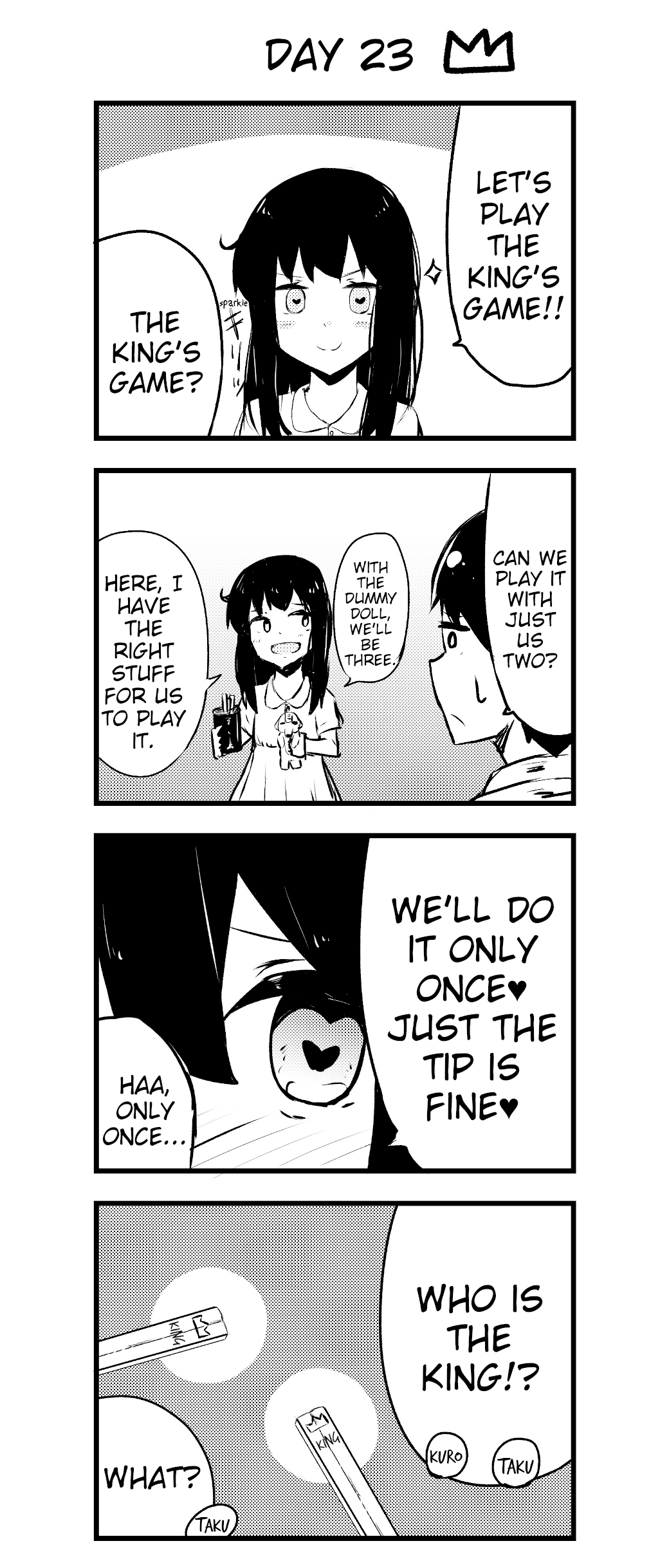 A Story About Wanting to Commit Suicide, but It's Scary so I Find a Yandere Girl to Kill Me, but After 100 days, I Somehow Got ○○ Chapter 23 page 1 - Chapter 23: Day 23