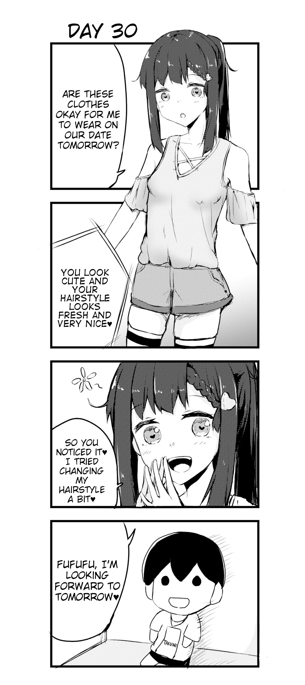 A Story About Wanting to Commit Suicide, but It's Scary so I Find a Yandere Girl to Kill Me, but After 100 days, I Somehow Got ○○ Chapter 30 page 1 - Chapter 30: Day 30