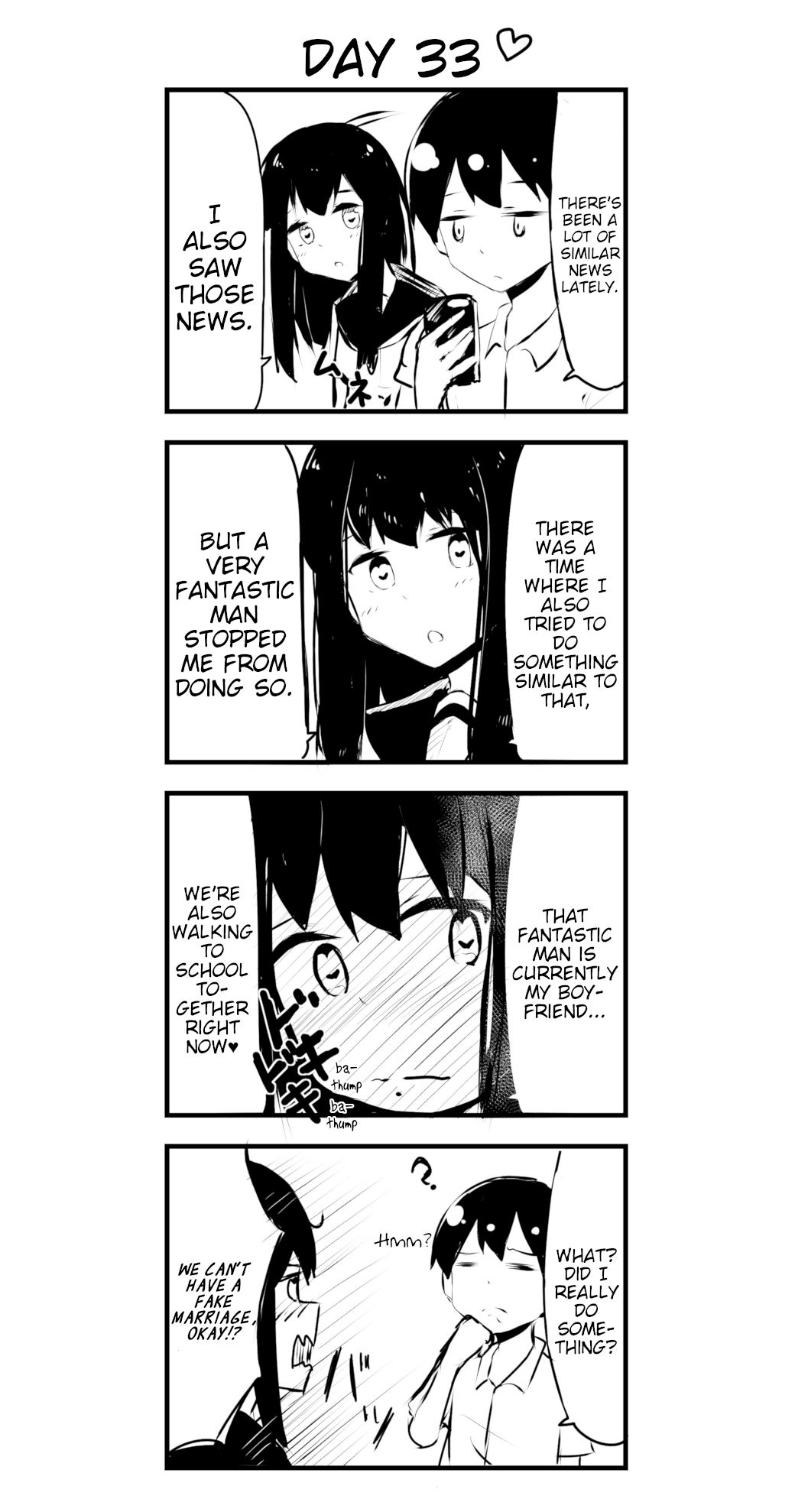 A Story About Wanting to Commit Suicide, but It's Scary so I Find a Yandere Girl to Kill Me, but After 100 days, I Somehow Got ○○ Chapter 33 page 1 - Chapter 33: Day 33