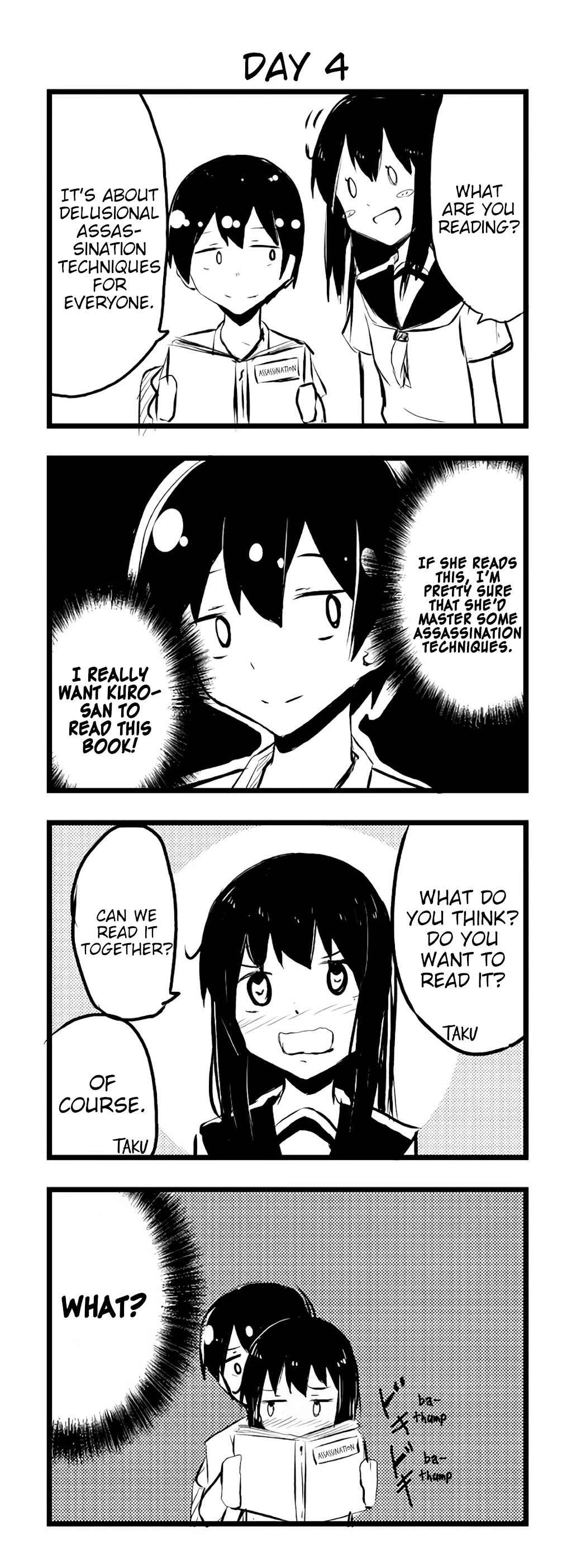 A Story About Wanting to Commit Suicide, but It's Scary so I Find a Yandere Girl to Kill Me, but After 100 days, I Somehow Got ○○ Chapter 4 page 1 - Chapter 4: Day 4