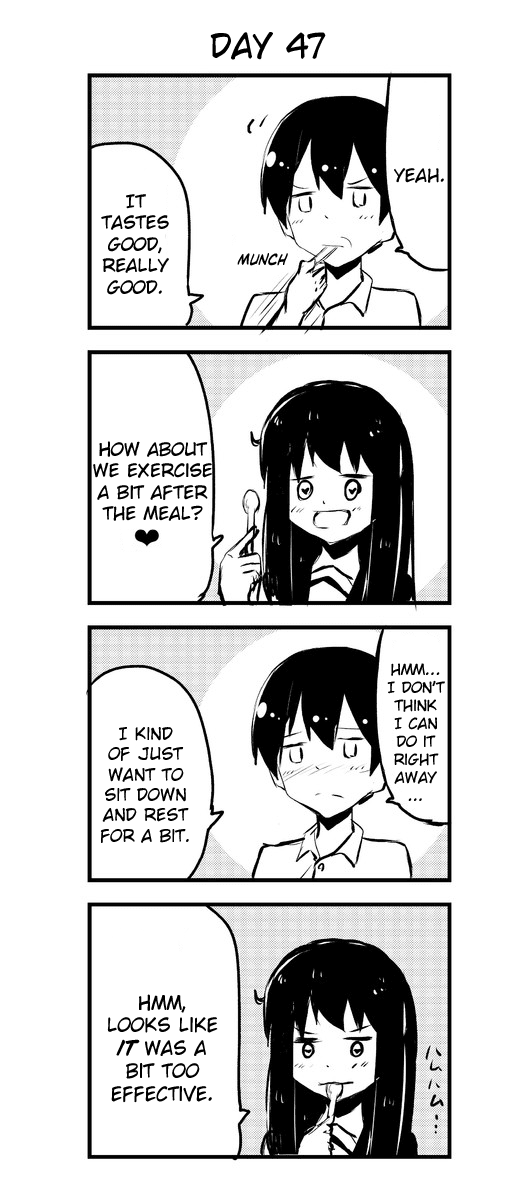 A Story About Wanting to Commit Suicide, but It's Scary so I Find a Yandere Girl to Kill Me, but After 100 days, I Somehow Got ○○ Chapter 47 page 1 - Chapter 47: Day 47
